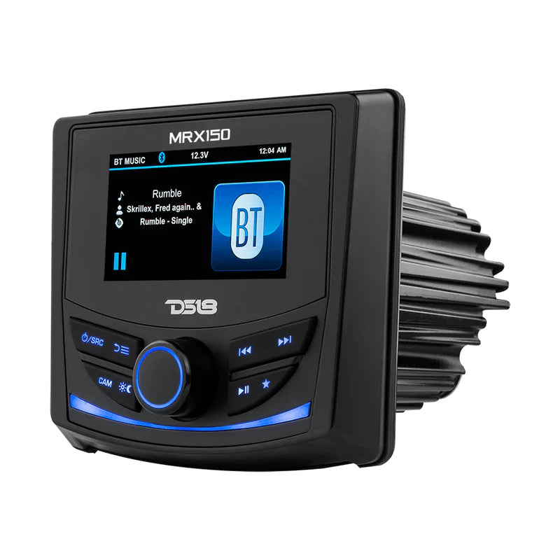 DS18 MRX150 Marine and Powersports Head Unit 3” Color Display - Great for Boats Audio, ATV, UTV, SXS & Golf Cart