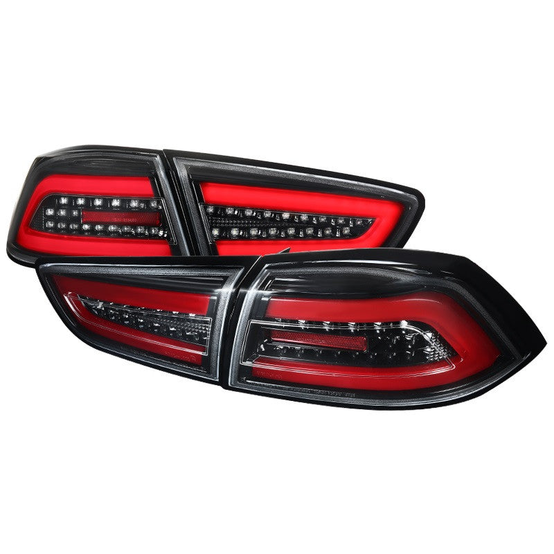 Spec-D 08-17 Mitsubishi Lancer EVO X LED Tail Lights Black