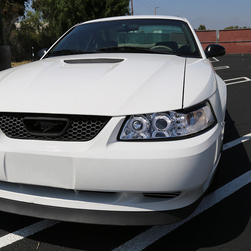Spec-D 99-04 Mustang Dual Halo Projector Headlights Chrome