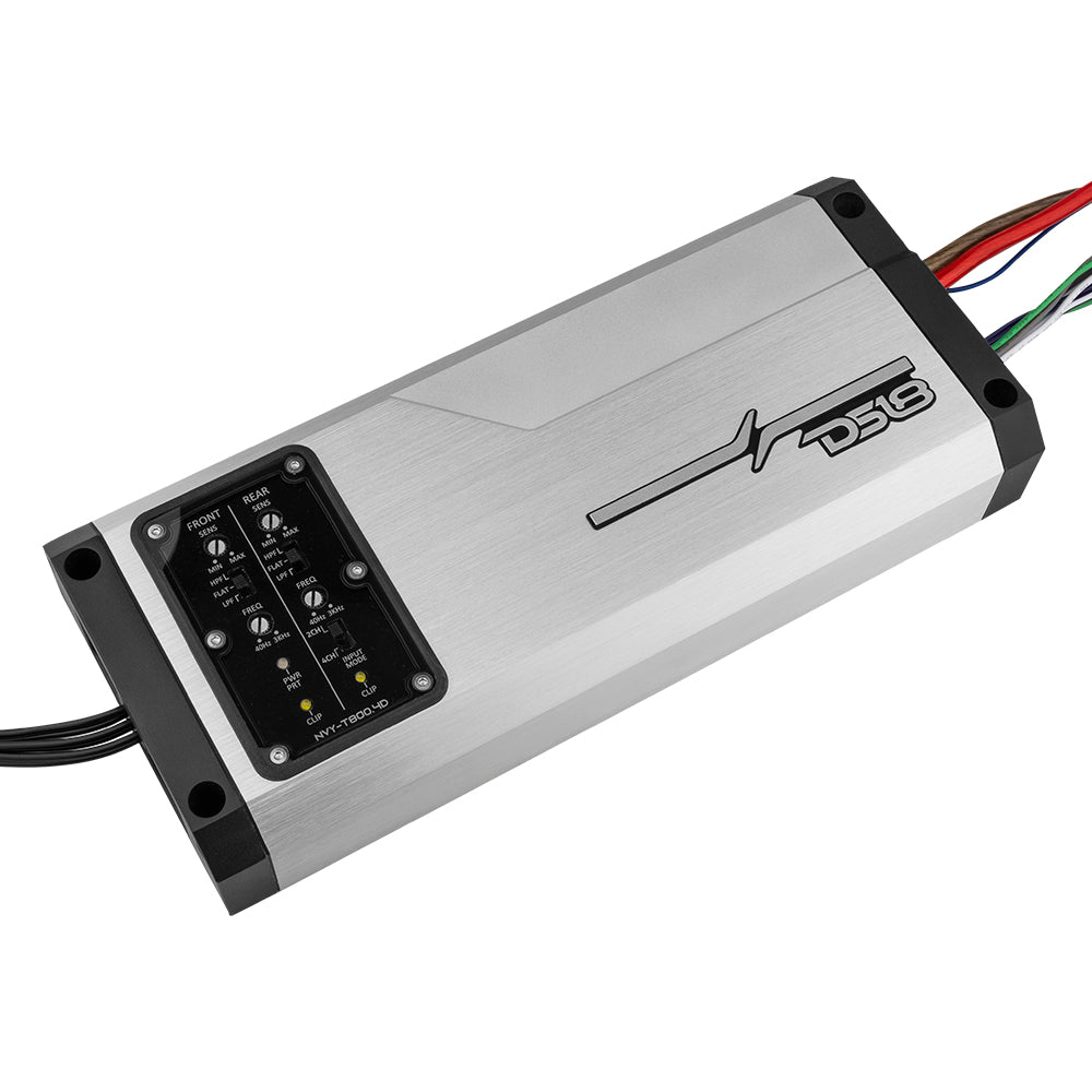 DS18 NVY 4-Channel Full-Range IP67 Marine and Powersports Amplifier 200 x 4 @ 4-Ohm Watts Rms