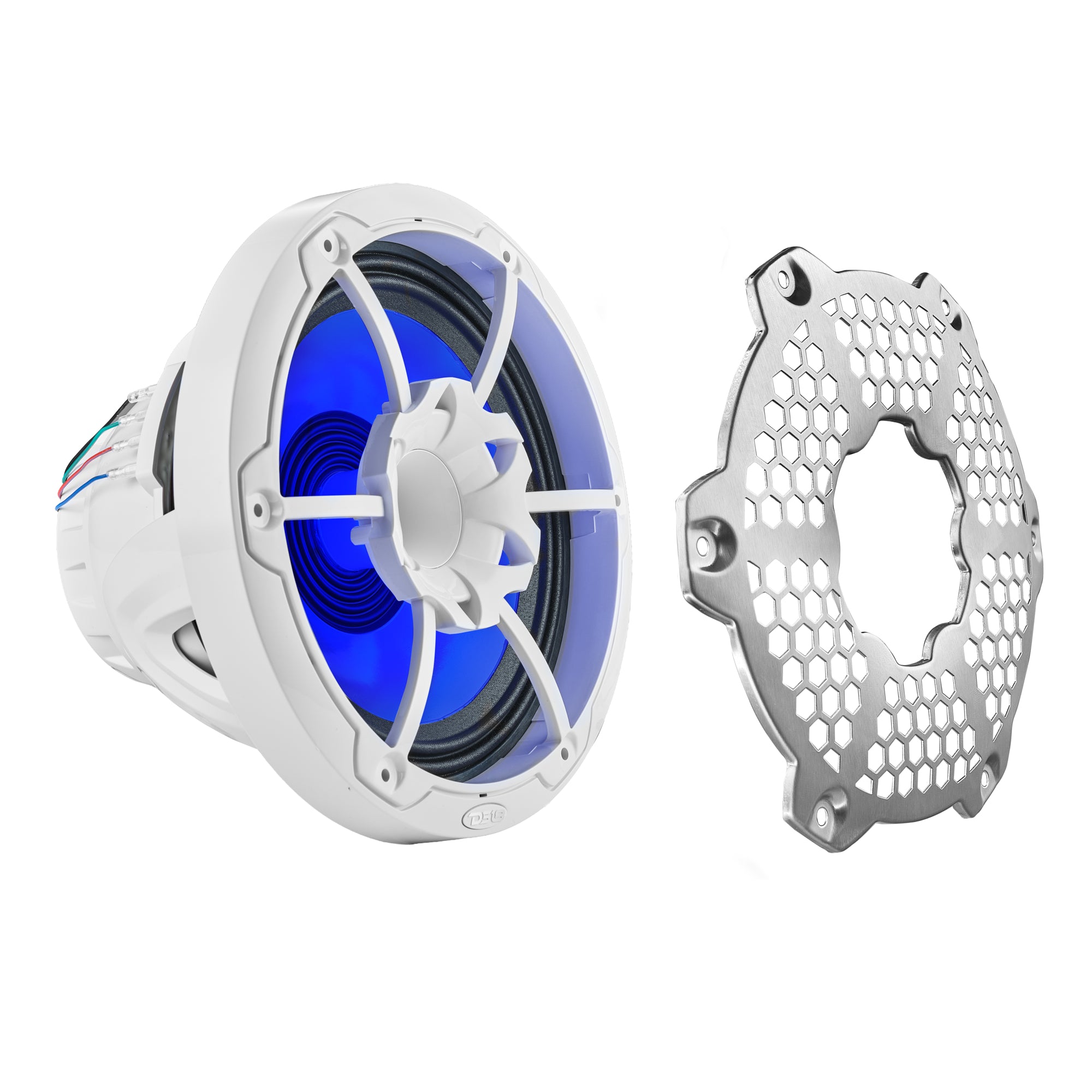 10” Marine 2-Way Hybrid Speaker with RGB LED, Compression Driver and Neodymium Magnet | 450W RMS 4-Ohm