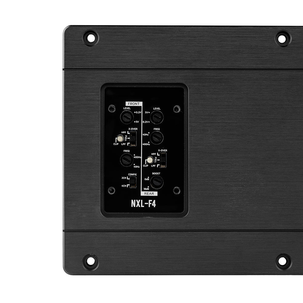 DS18 NXL 4-Channel Full-Range Class D IP67 Marine and Powersports Flush Mount Amplifier 4 x 100 Watts Rms @ 4-Ohm