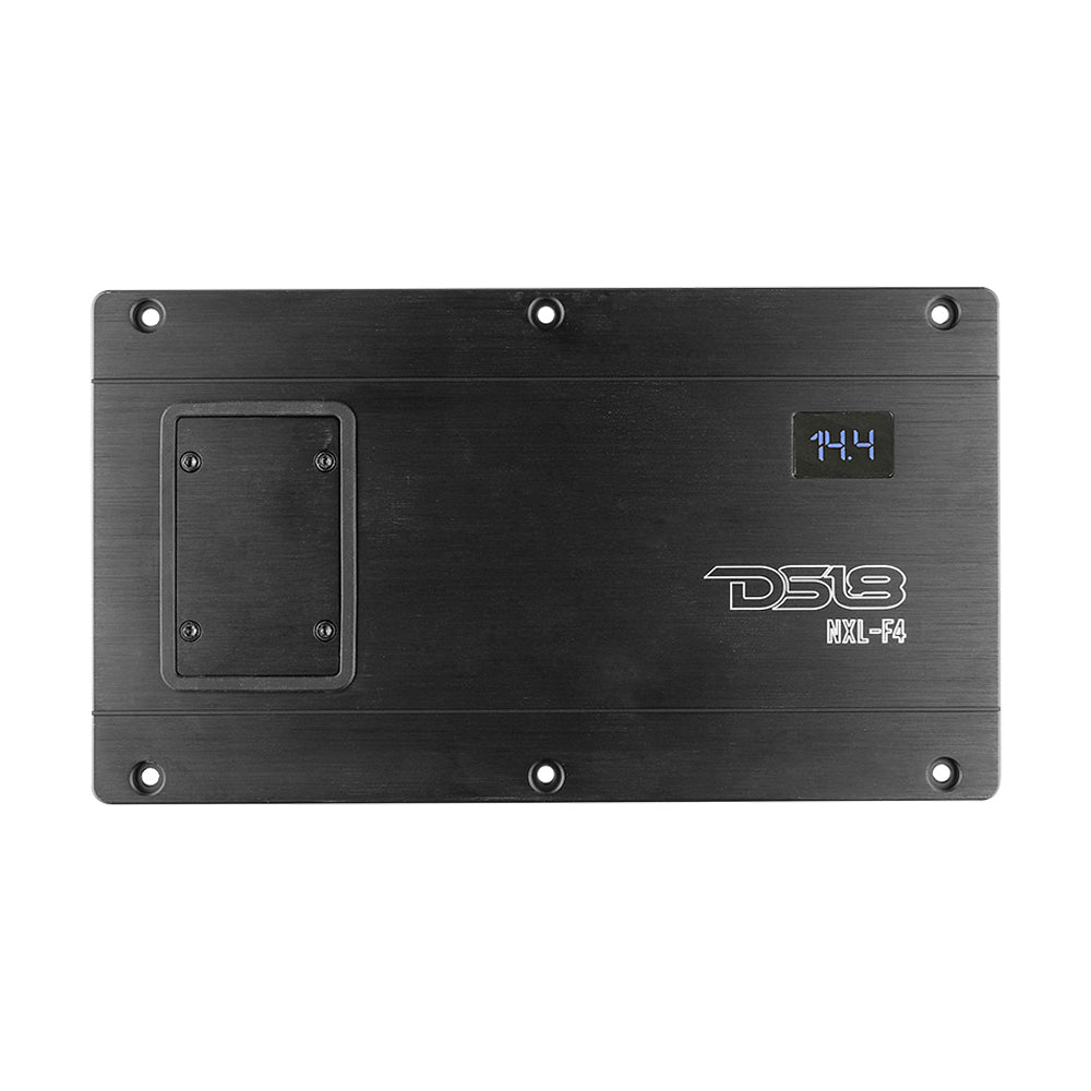 DS18 NXL 4-Channel Full-Range Class D IP67 Marine and Powersports Flush Mount Amplifier 4 x 100 Watts Rms @ 4-Ohm