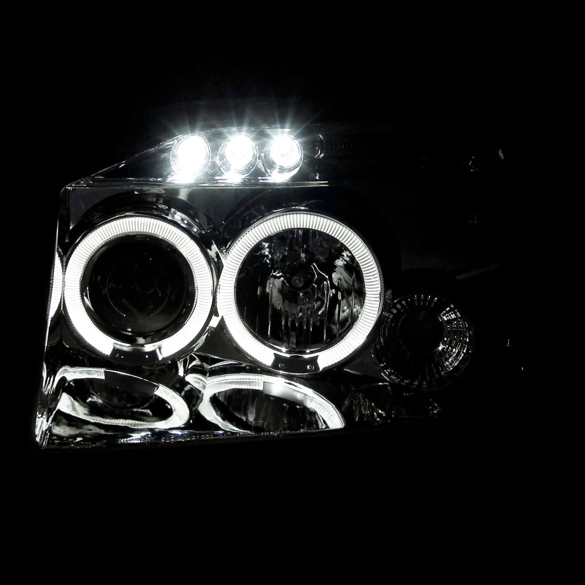 Spec-D 01-04 Nissan Frontier LED Projector Headlights Chrome