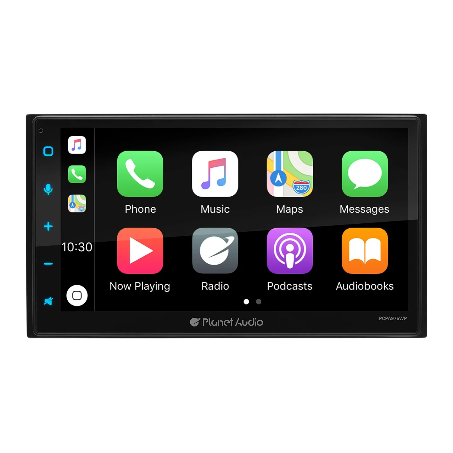 Planet Pro PCPA975WP Double-DIN, Wired Apple CarPlay & Android Auto, MECH-LESS Multimedia Player (no CD/DVD) 6.75