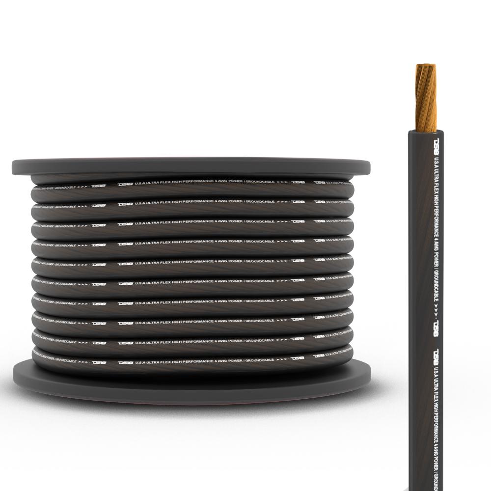 DS18 4-GA CCA Ground, Power Cable, 100 Feet