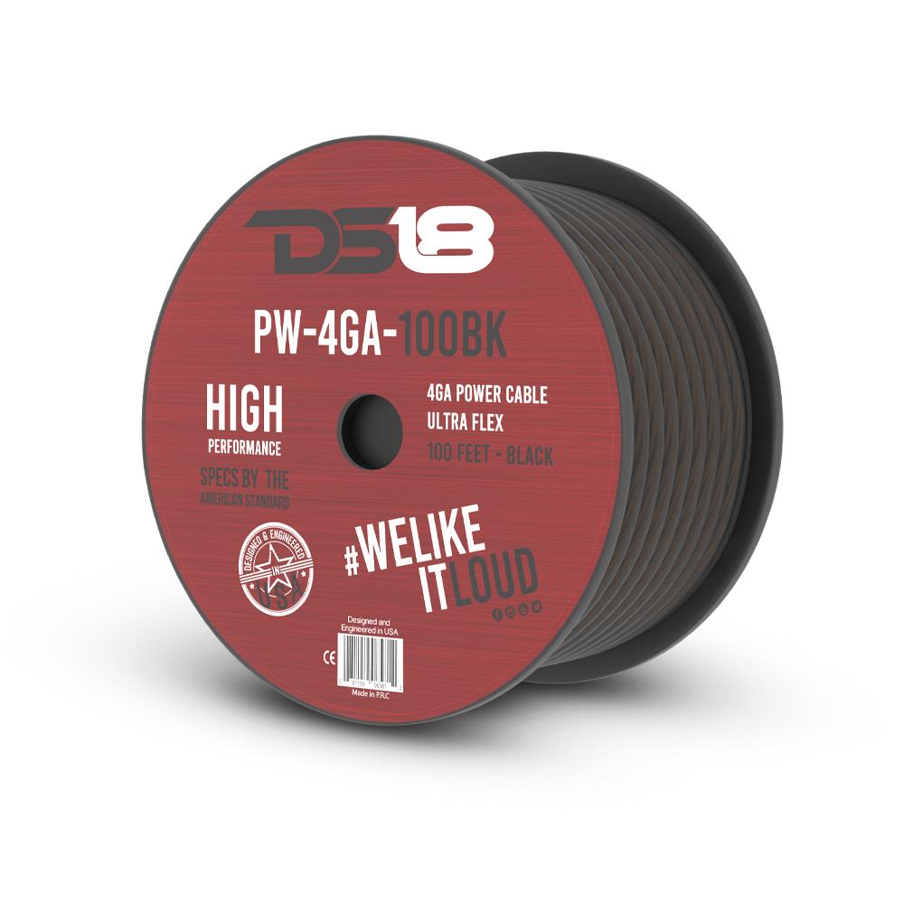 DS18 4-GA CCA Ground, Power Cable, 100 Feet