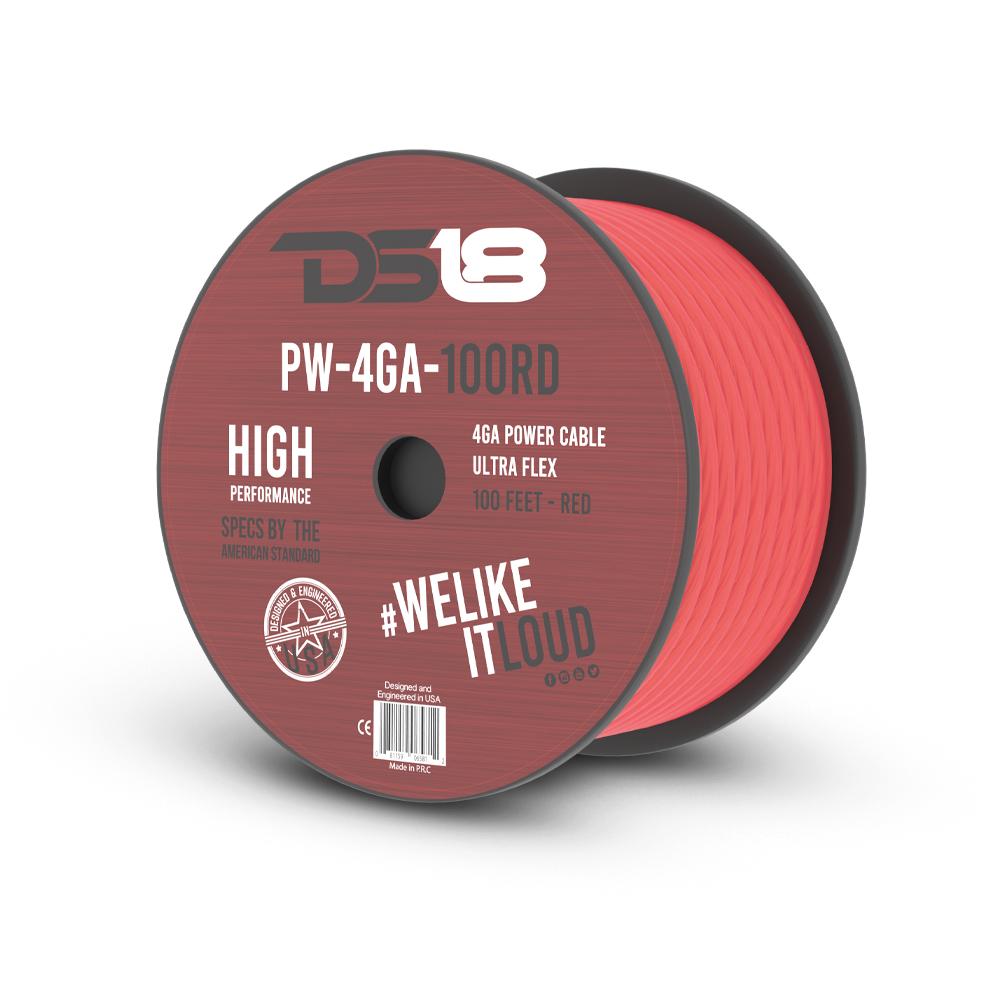 DS18 4-GA CCA Ground, Power Cable, 100 Feet