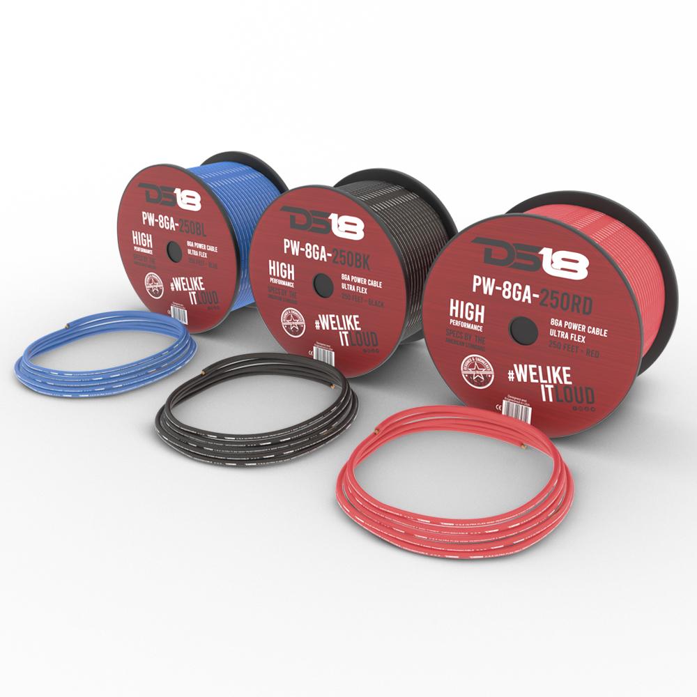 DS18 8-GA CCA Ground, Power Cable, 250 Feet