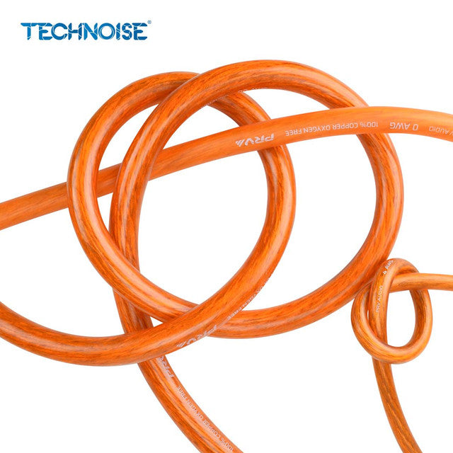 PRV PW0AWG - ORANGE 0 GAUGE OFC WIRE, CAR AUDIO POWER / GROUND COPPER CABLE (50 FT SPOOL)