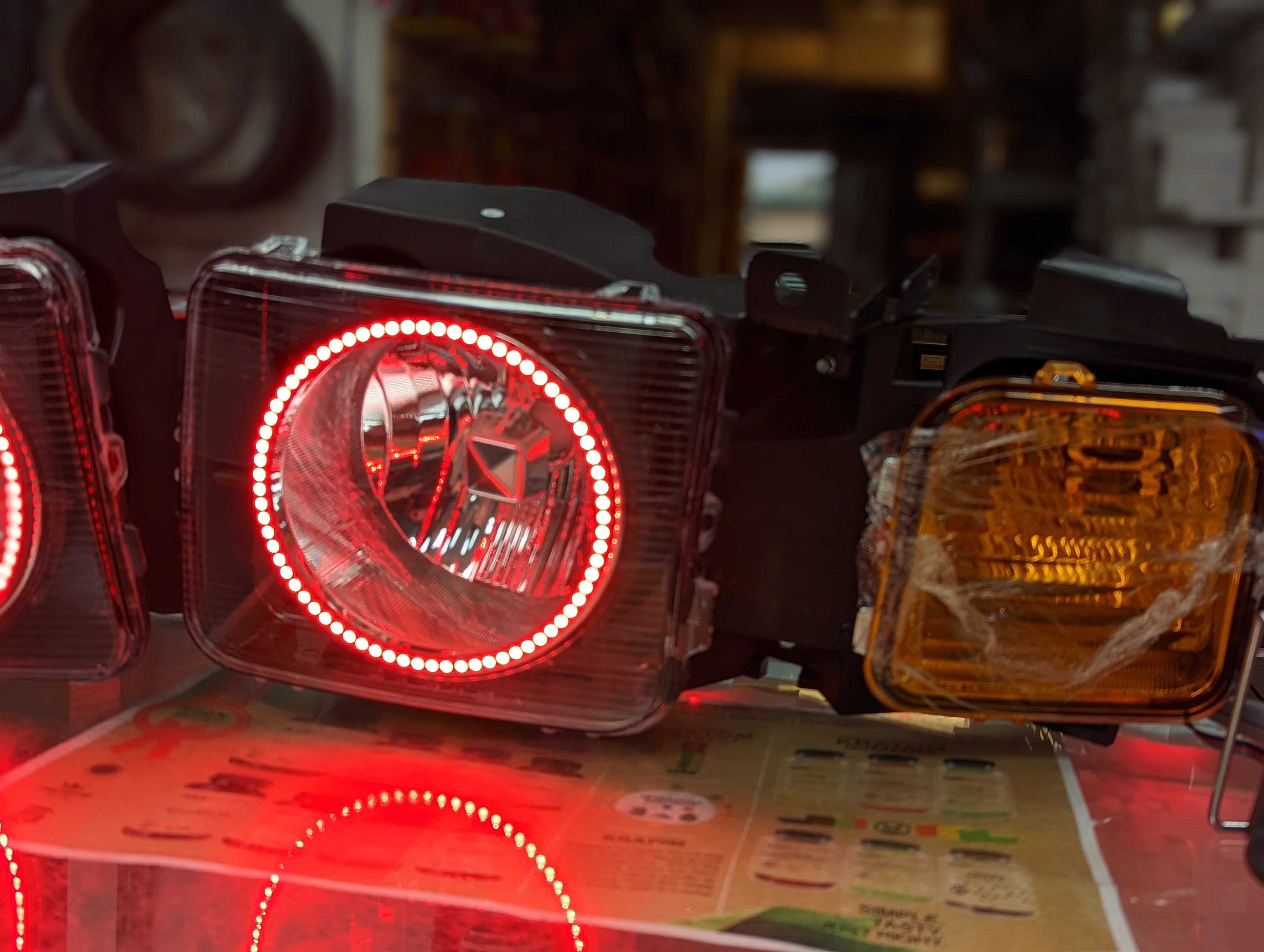 Prebuilt 2005-2010 Hummer H3 RGB Color Changing LED Headlights and Fog lights with Bluetooth