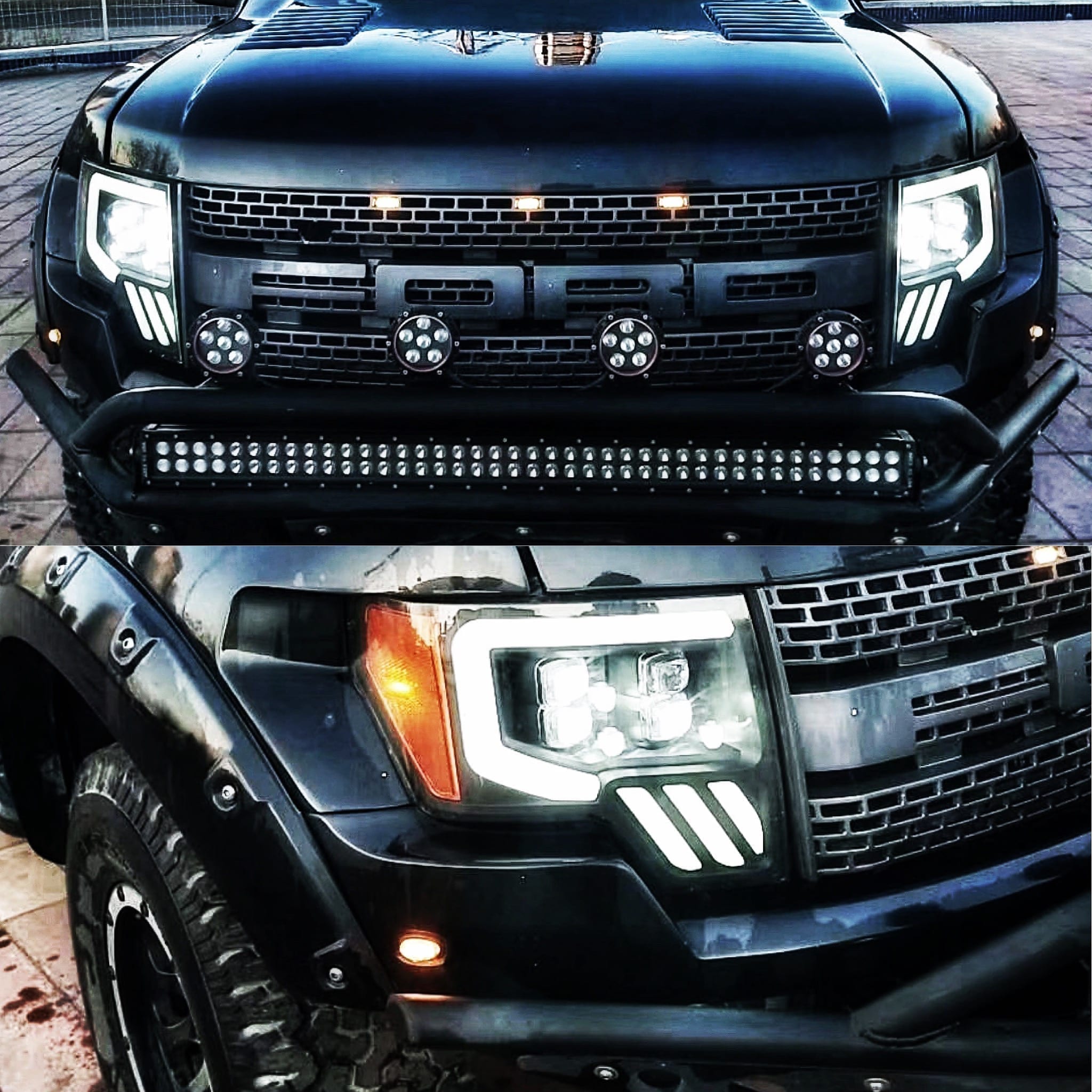 AlphaRex 09-14 Ford F150 NOVA-Series LED Projector Headlights Jet Black
