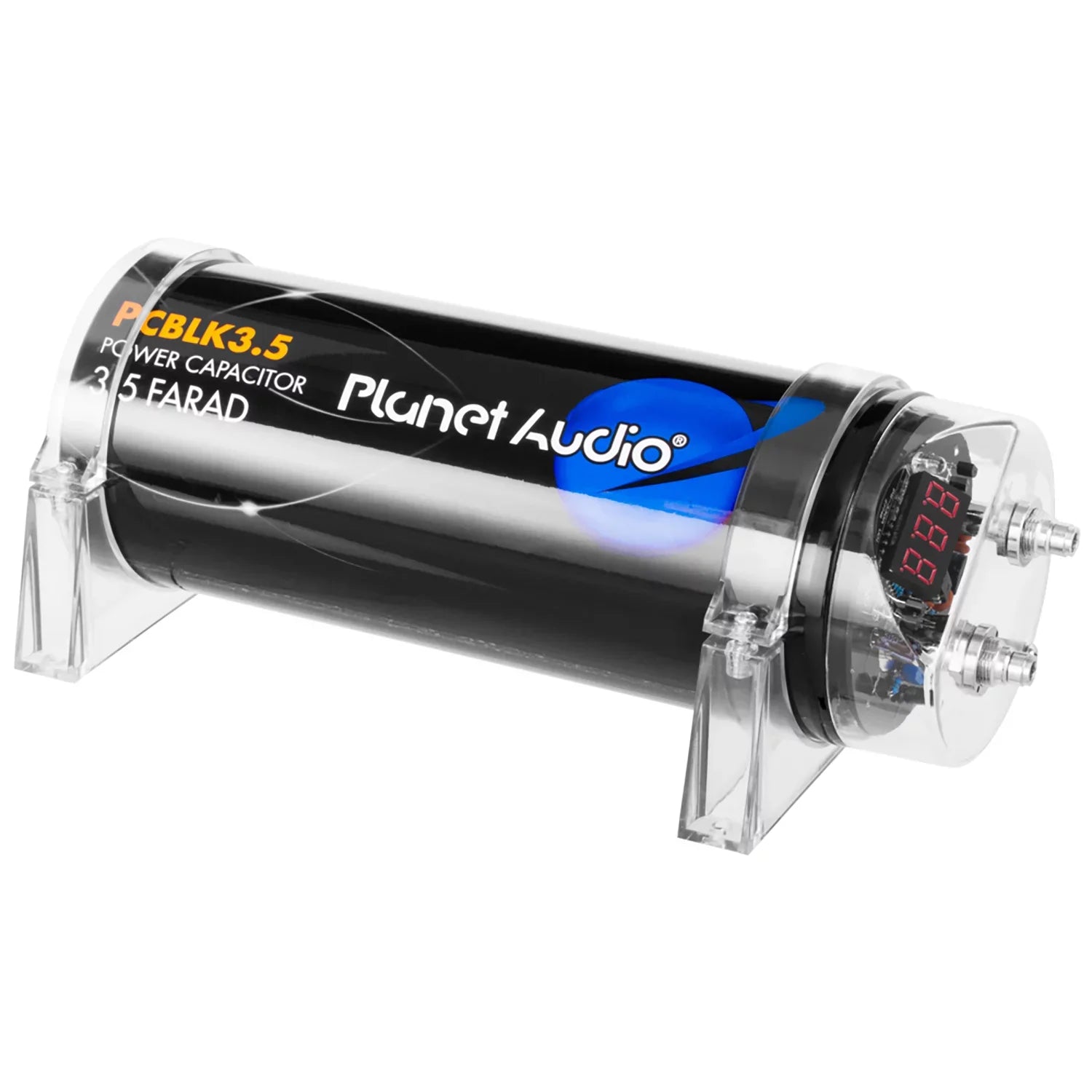 Planet audio PCBLK3.5 Farad Capacitor with Digital Voltage Display, Black