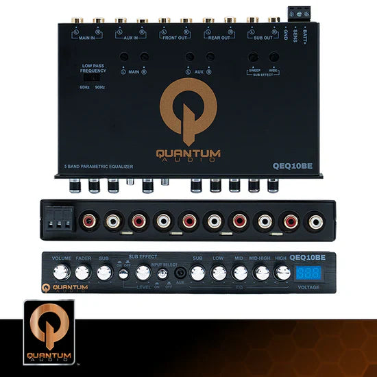 QEQ10BE : 5 Band Eq W/ Bass Enhancer & Battery Voltage Display