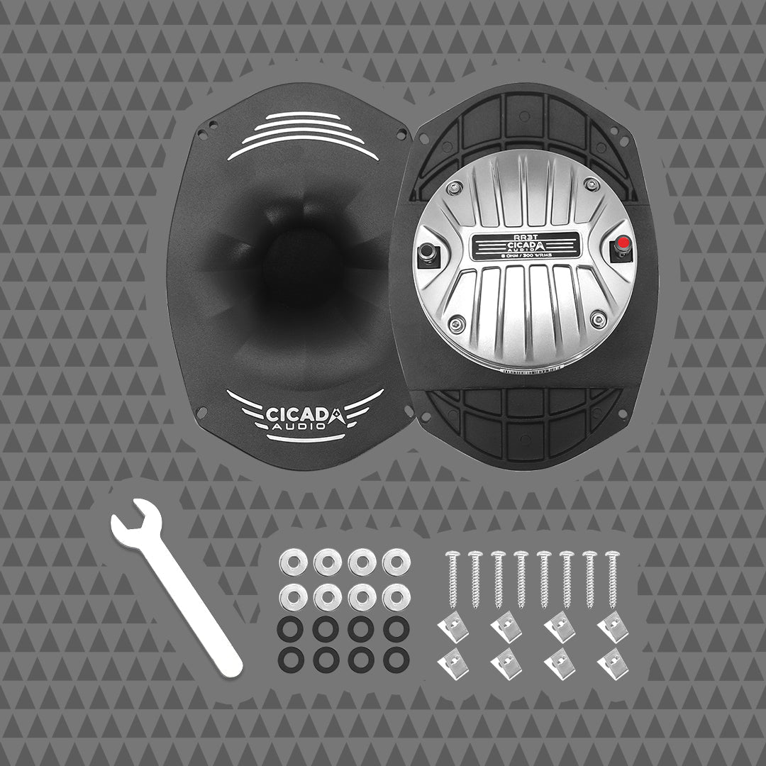 Cicada audio RR3T 6×9″ Plate w/ 3″ Horn Tweeters – 8Ω – Pair