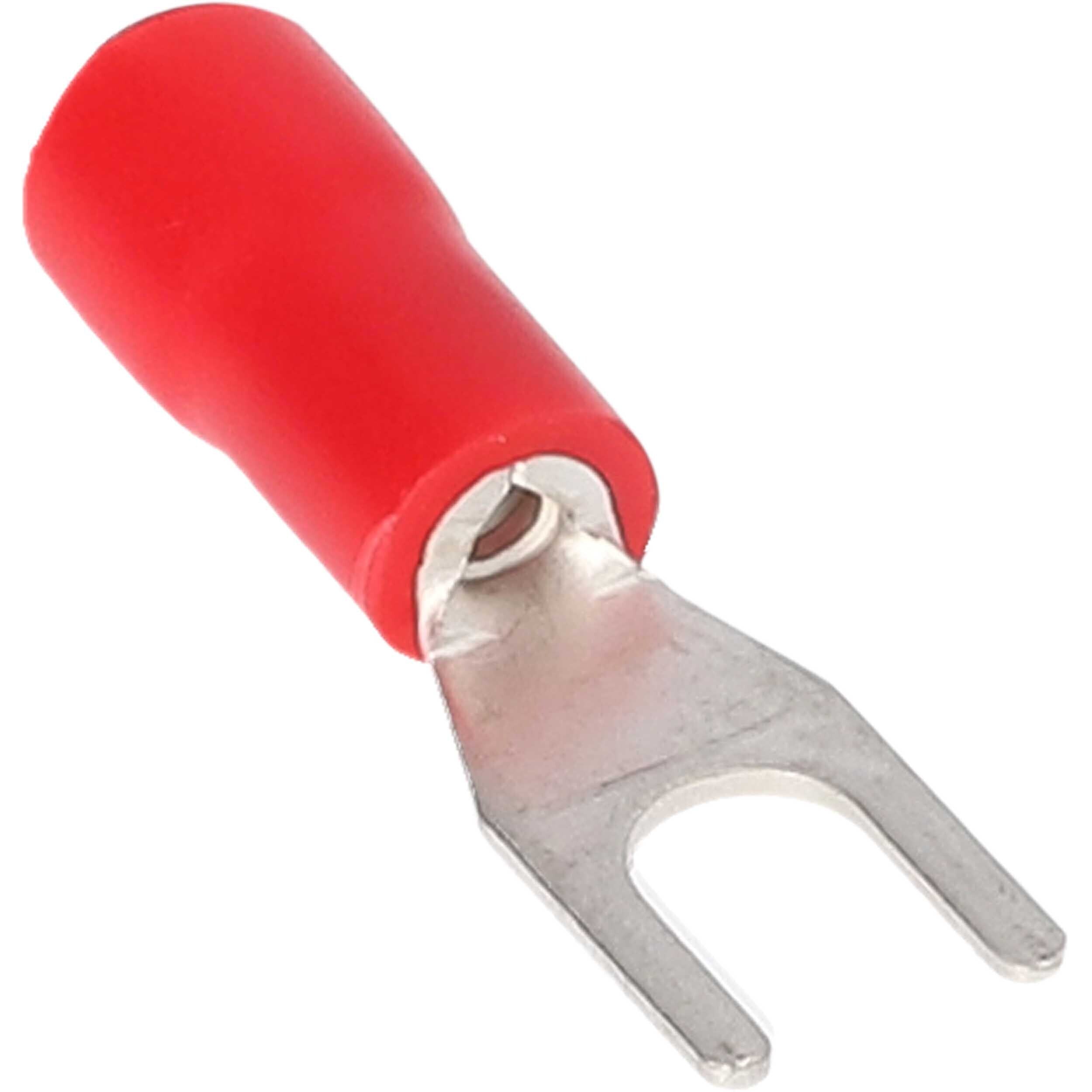 Install Bay RVST6 Red Vinyl Spade Terminal 22-18 Gauge #6 - Package of 100