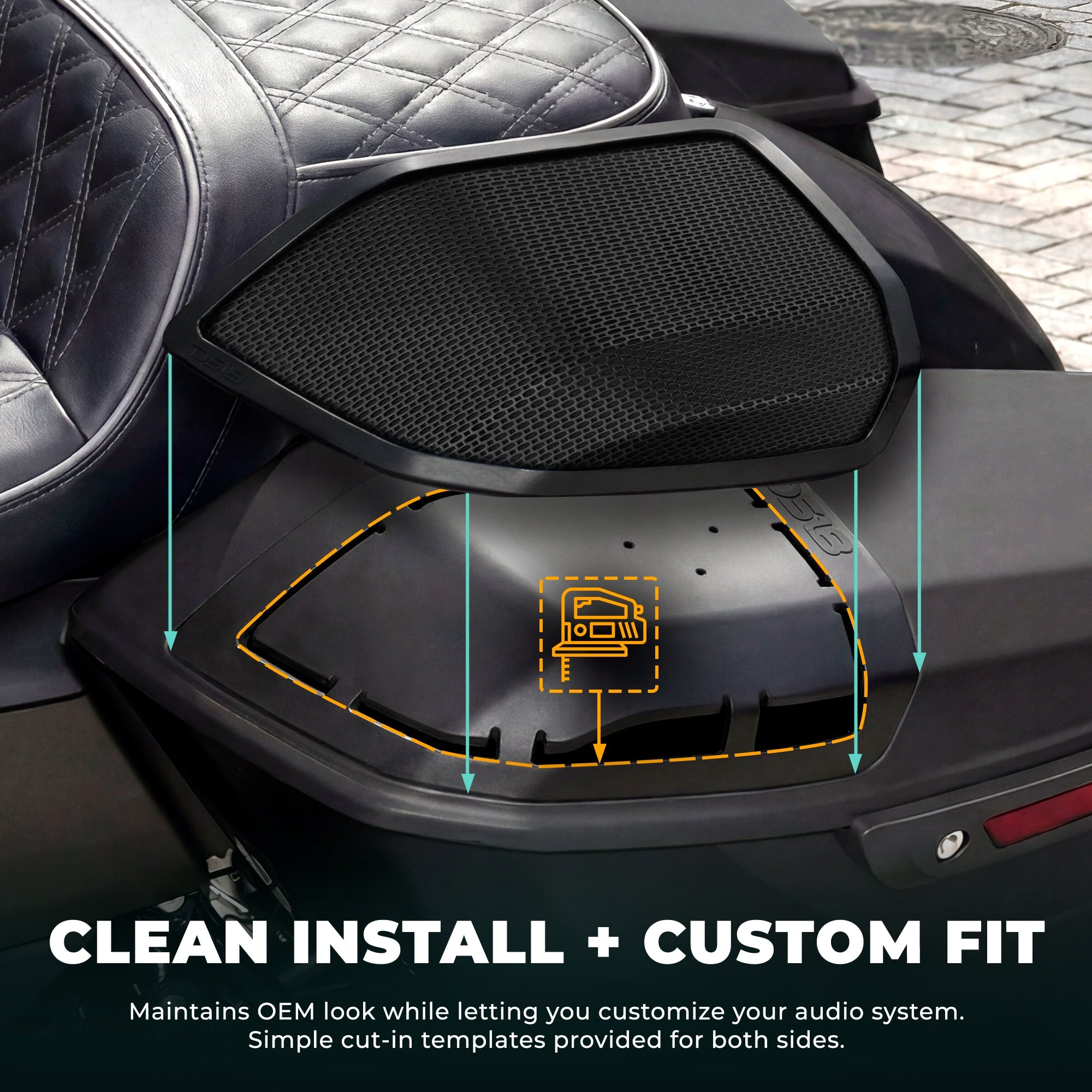 Harley-Davidson Saddlebag Speaker Lid Conversion Kit for models 2024+