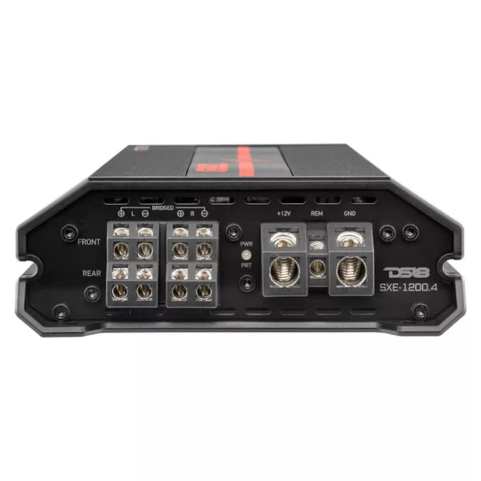 DS18 SXE-1200.4/BK 1200W Peak 4-Channel Class-A/B Full-Range Car Audio Amplifier