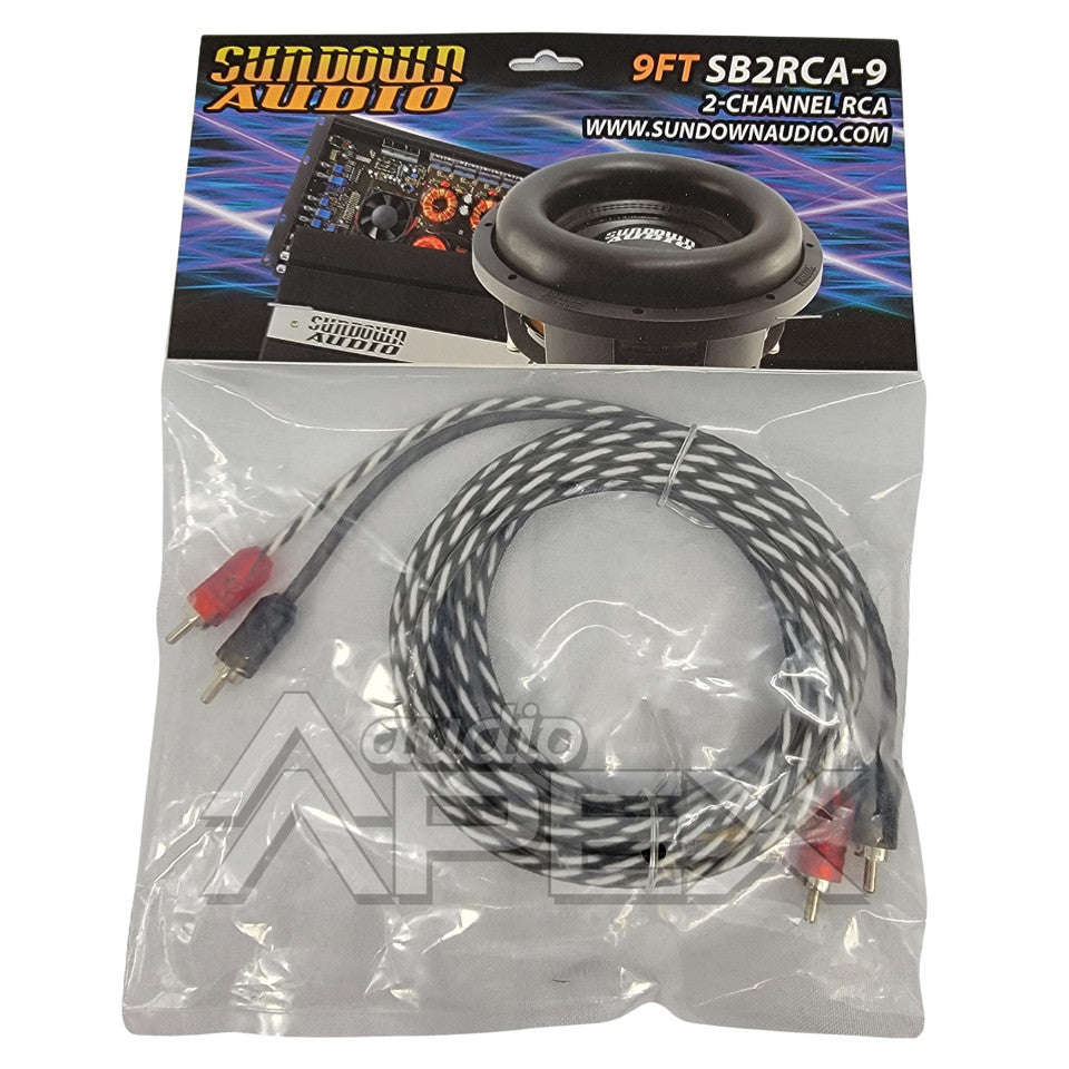 Sundown Audio 9 ft. 2 Channel Budget RCA Interconnect Cables (SB Series)