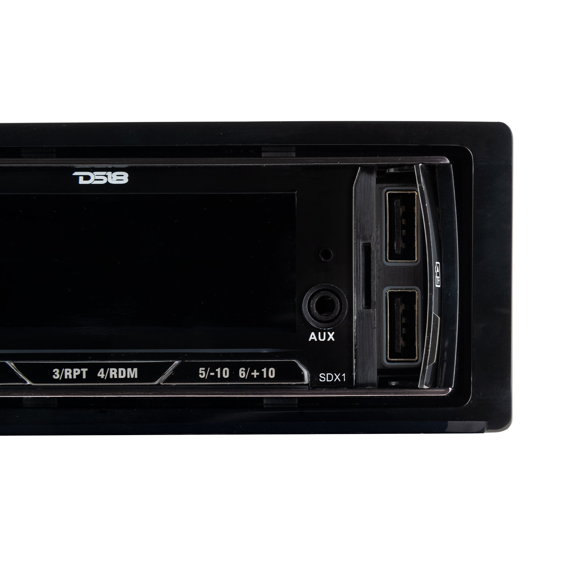 DS18 Single-DIN Digital Media Receiver Mech-Less Player, Bluetooth, Dual USB ,7 Volt Preouts