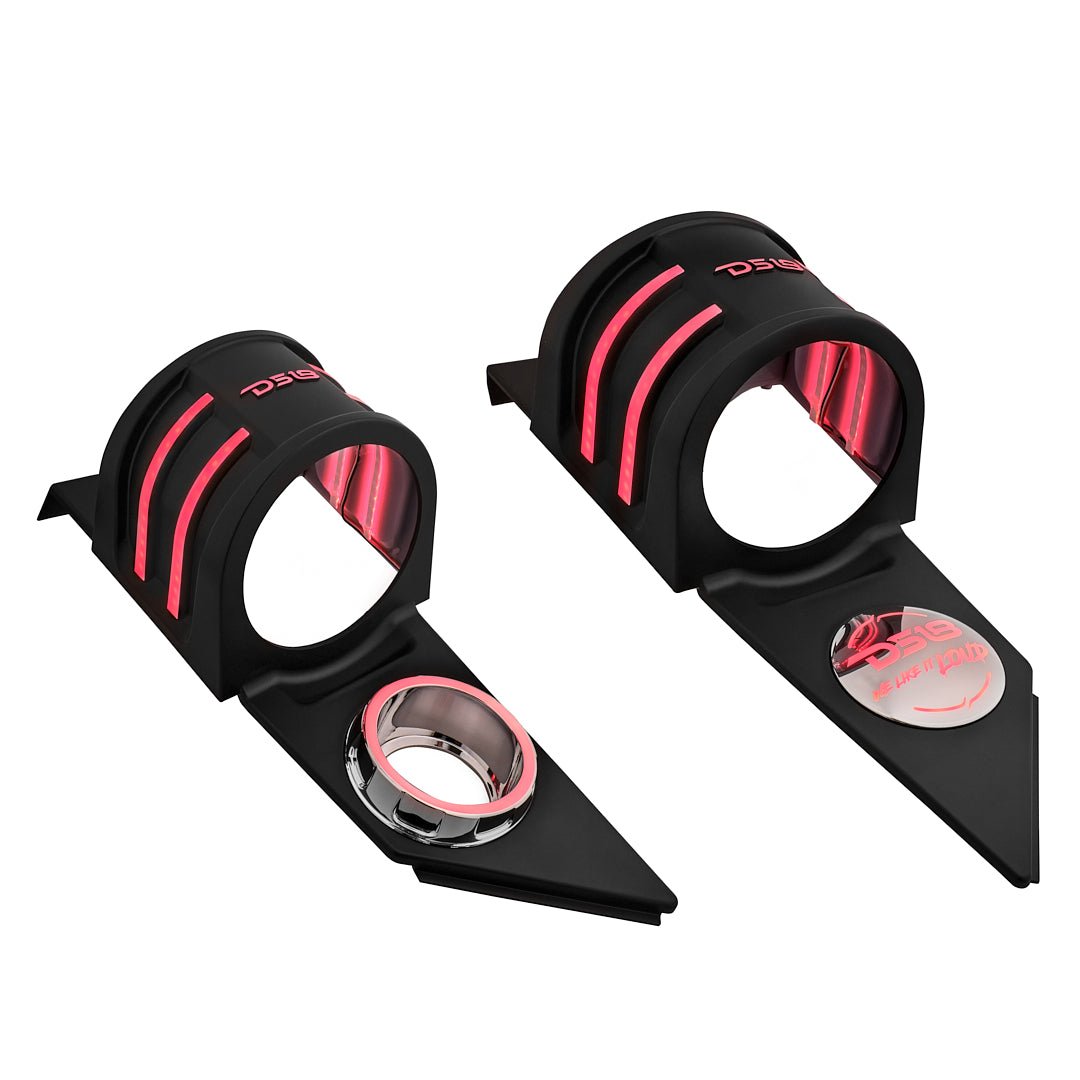 Polaris Slingshot Headrest Empty Enclosure With Digital LED Lights fits 4 x 6.5