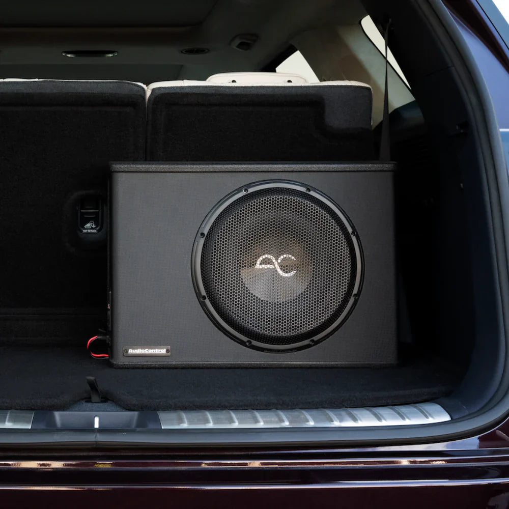 AudioControl 400 Watt (RMS) Space Series Sealed Wedge Subwoofer Box Enclosure (400 Watt RMS/600 Watt Max) | 10