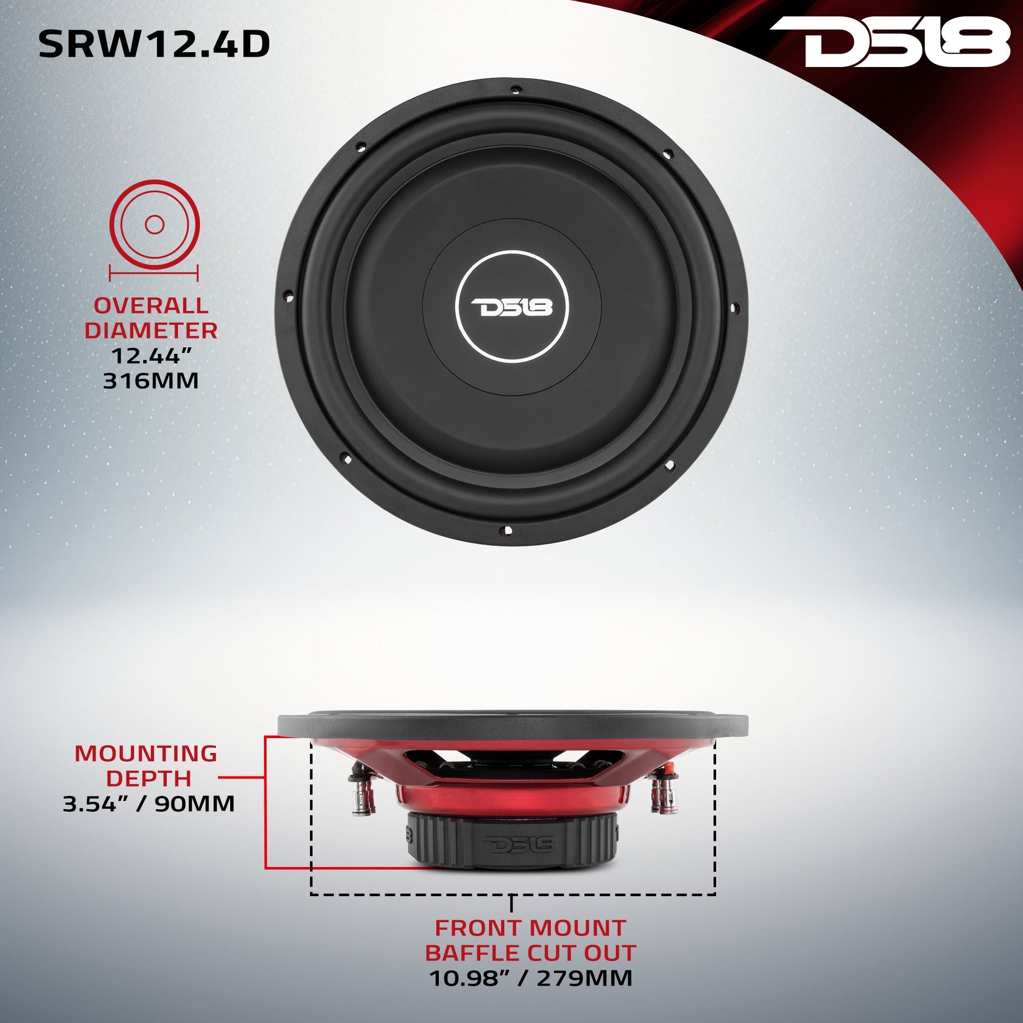 SRW Shallow-Mount 12