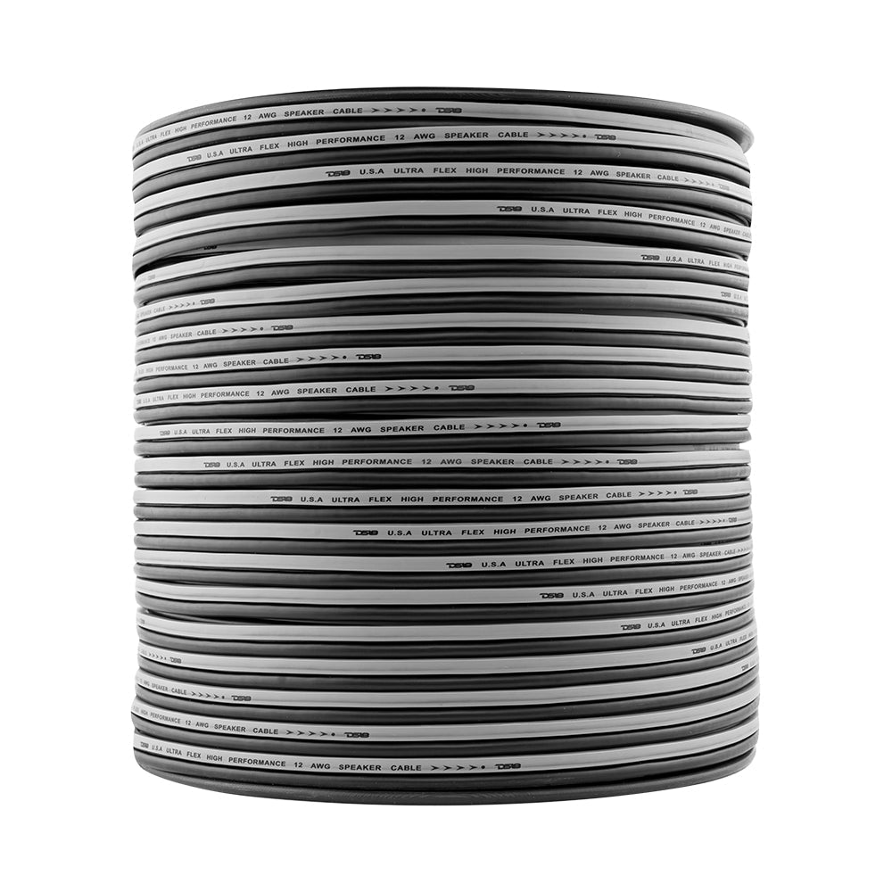 DS18 12-GA Speaker Wire 500 Feet -Silver and Black