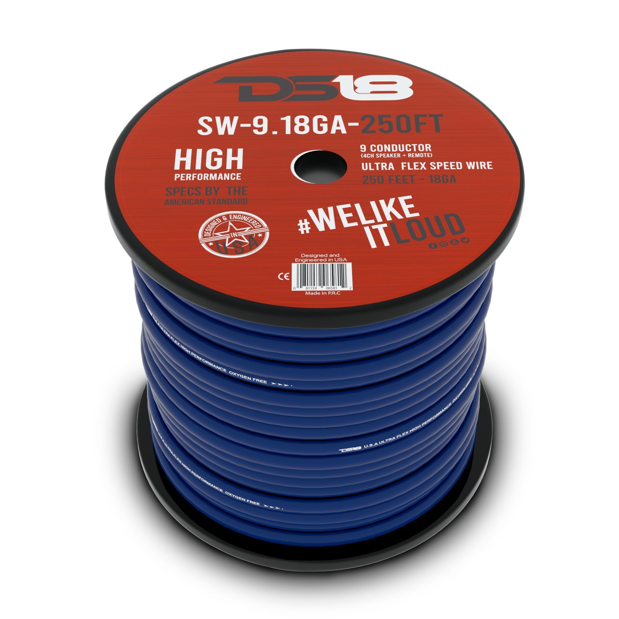 DS18 9 X 18-GA Speed Speaker Wire 250 Feet