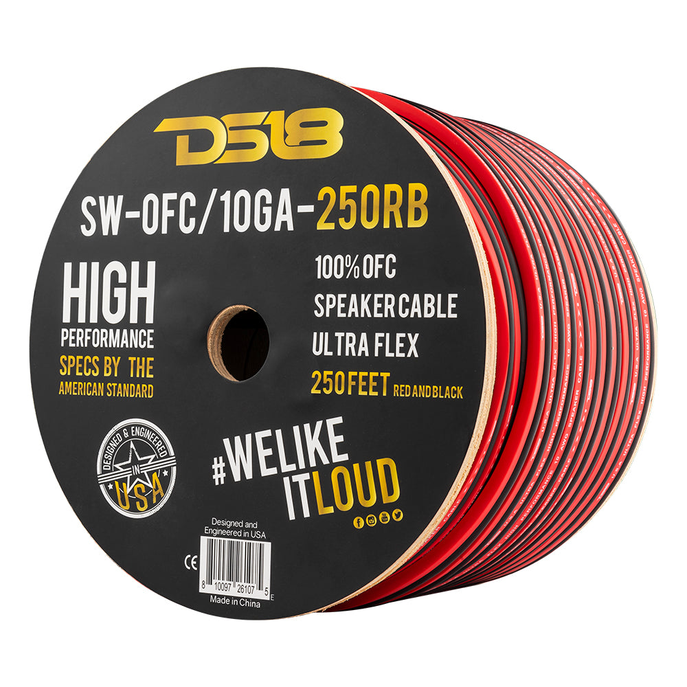 DS18 10-GA OFC 100% Copper Speaker Wire 250 Feet