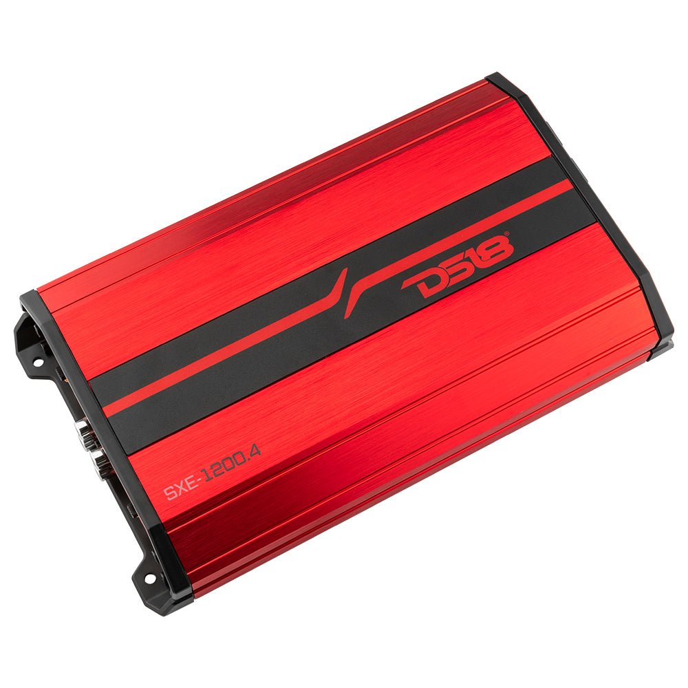 DS18 SXE 1200.4 Class A/B 4-Channel Full-Range Car Amplifier 4 x 60 RMS @4 Ohm 1200 Watts