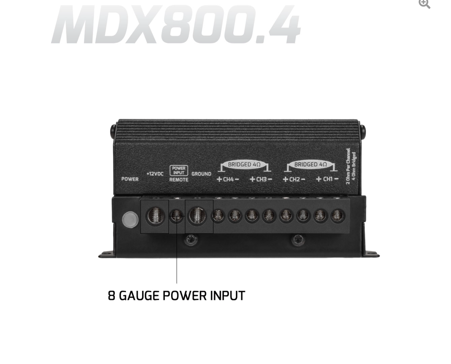 PRV Audio MDX800.4 2ohm Mini 4-Channel Amplifier – 800W RMS Compact Class D Car Audio Amp