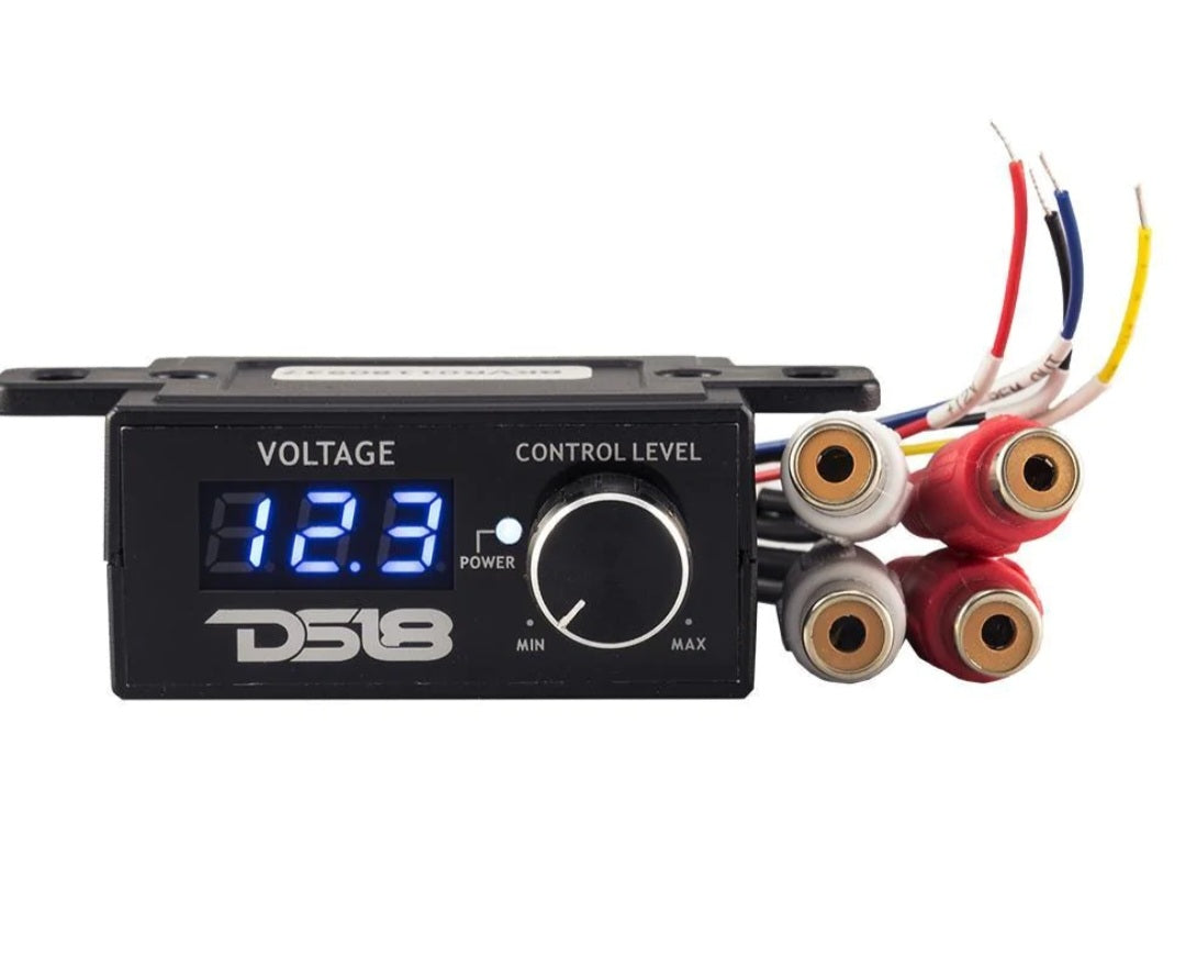 DS18 BKVR Universal Bass Knob with Voltmeter And Remote On
