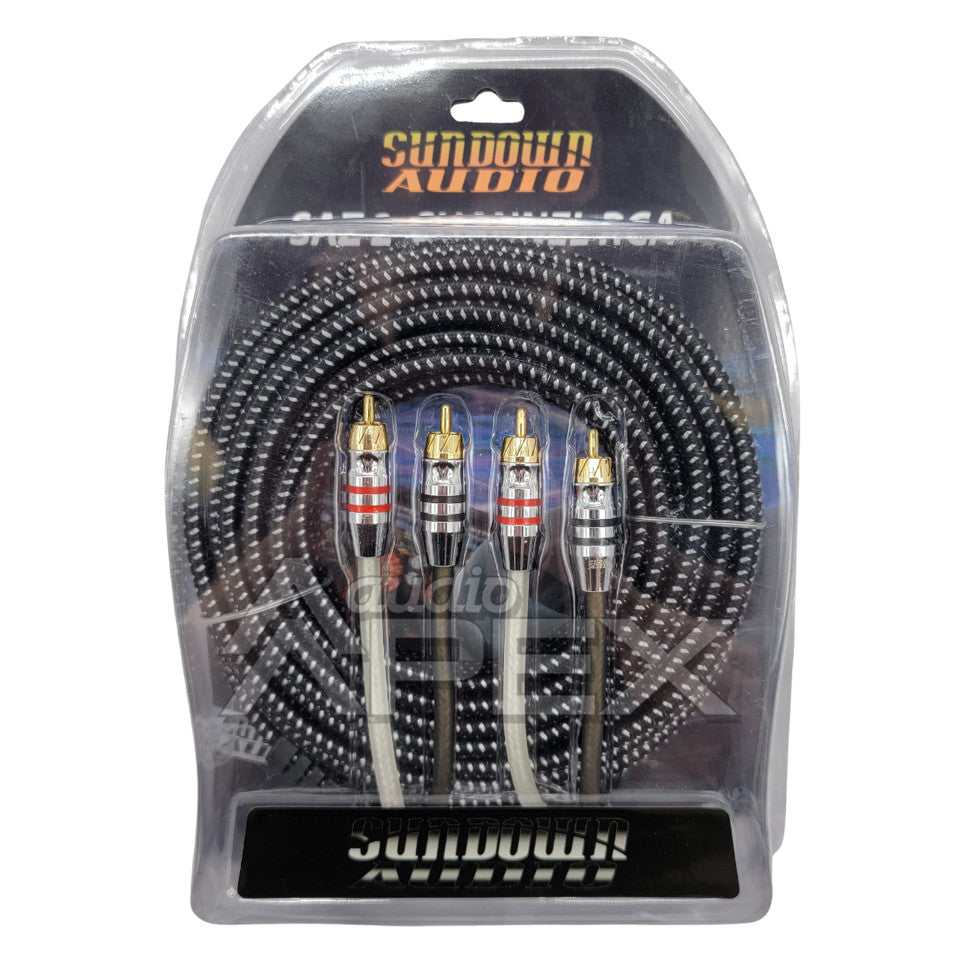 Sundown Audio 25 ft. 2 Channel High Quality RCA Interconnect Cables (SAZ Series)