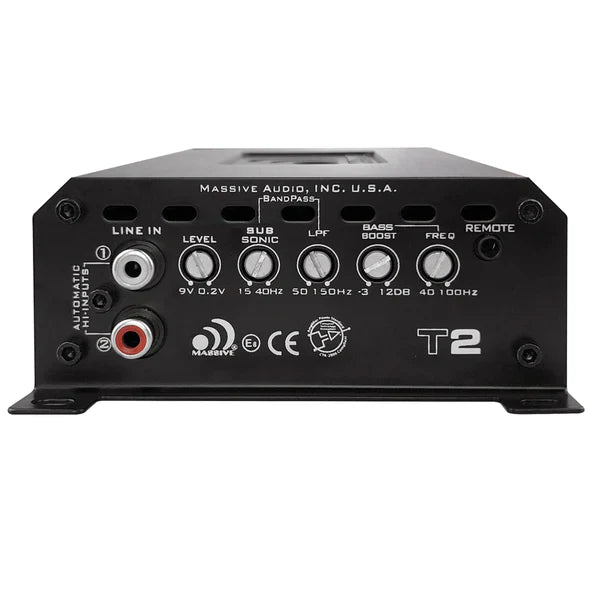 Massive audio T2 - 800 Watts RMS @ 1 Ohm Mono Block Amplifier