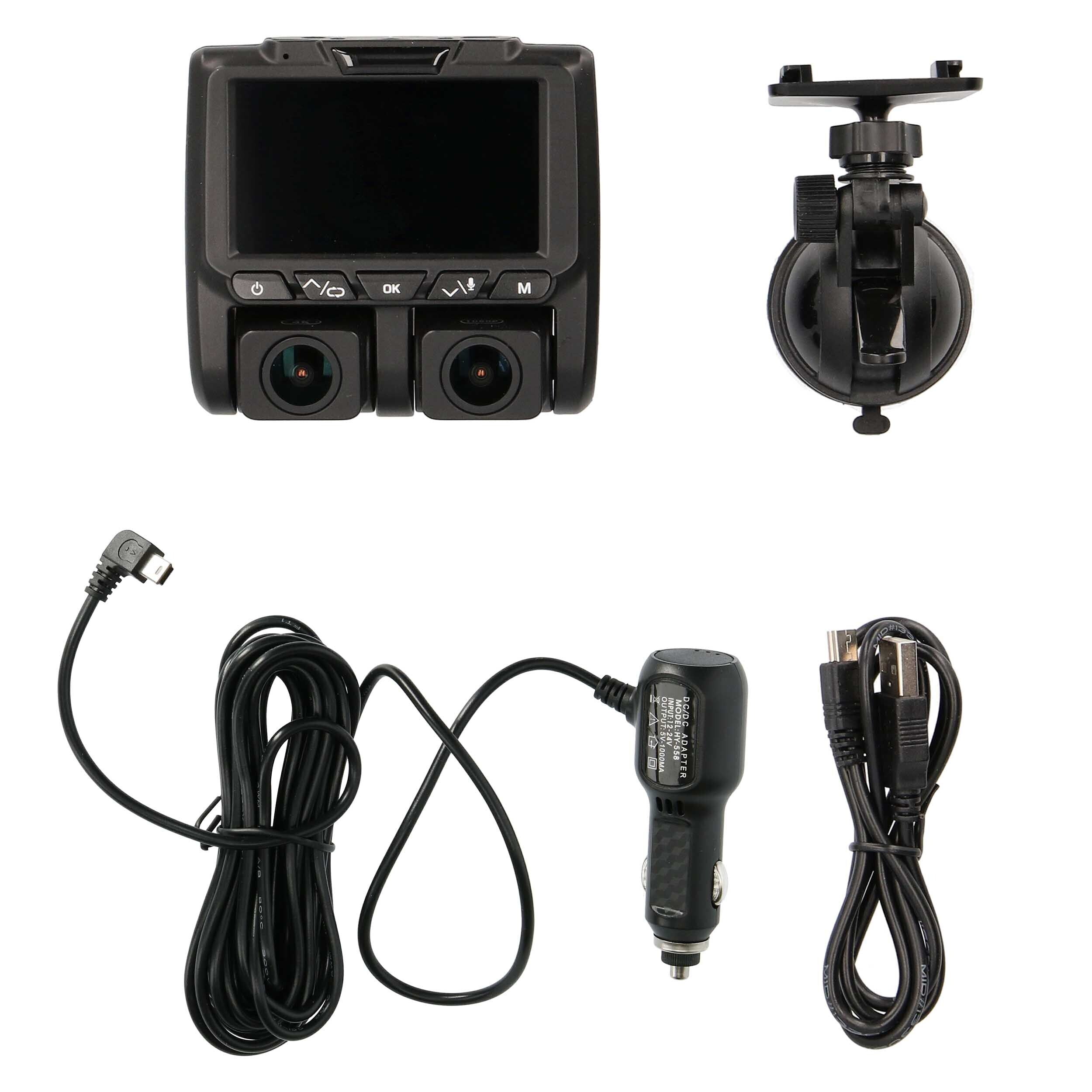iBeam TE-DVR-DL4K 4K Dual-View Dash Camera With DVR