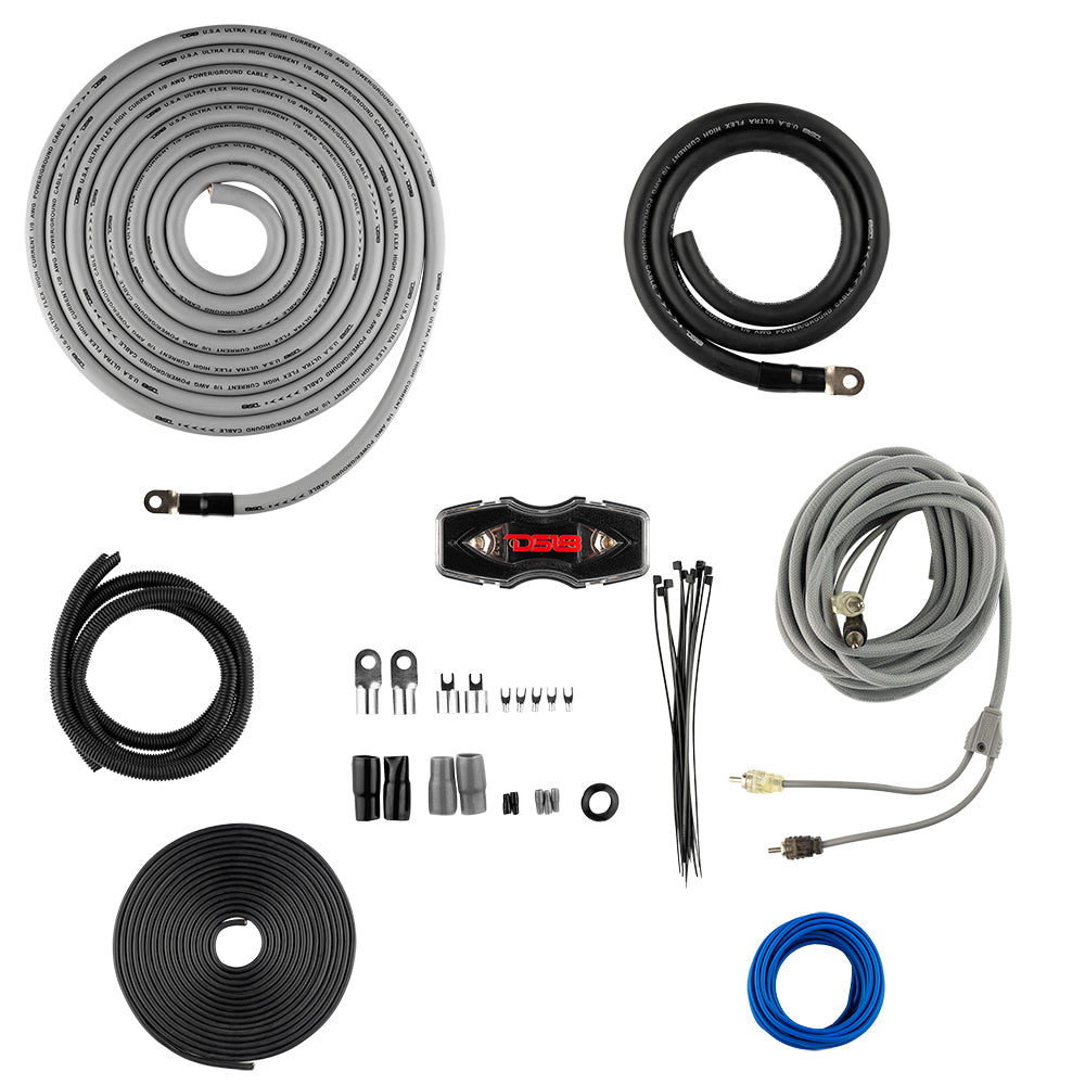 DS18 0-GA Amplifiers  Installation Kit Silver