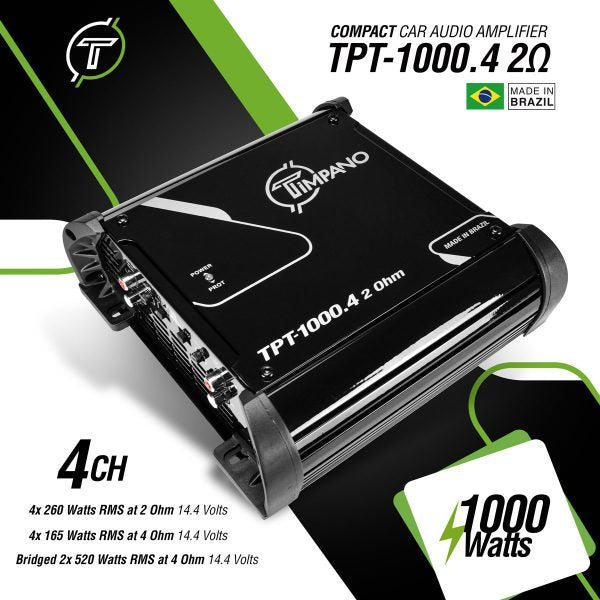 TPT-1000.4 2 Ohm TIMPANO 1000W 4-CHANNEL AMPLIFIER