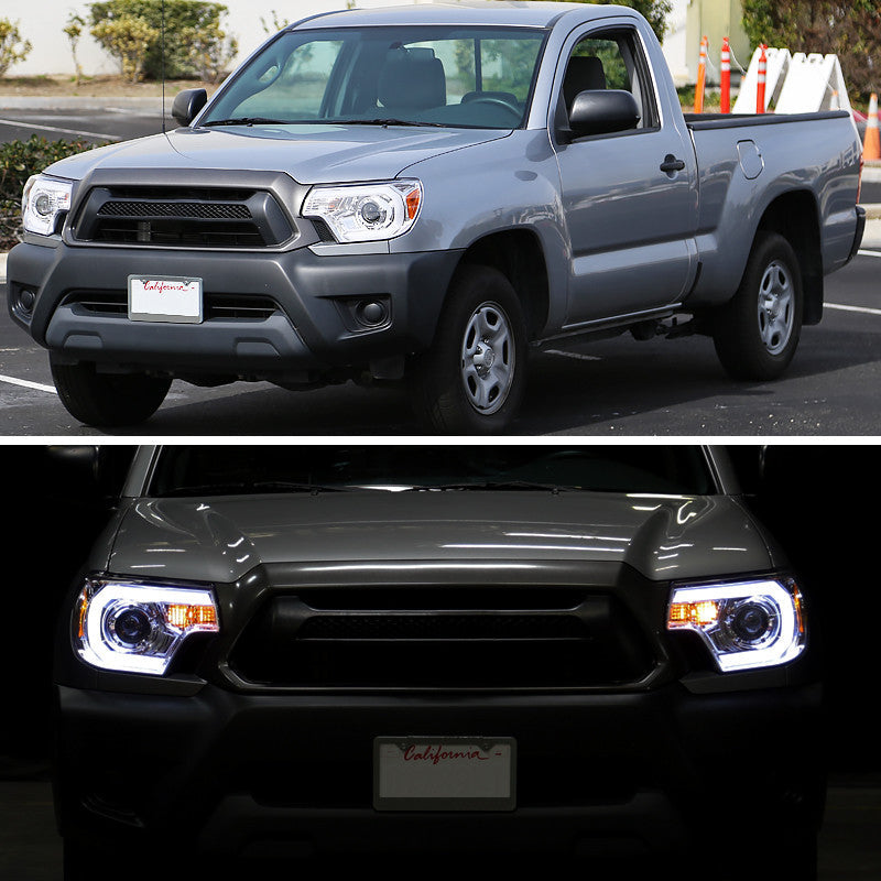 Spec-D 12-15 Toyota Tacoma Projector Headlights Chrome