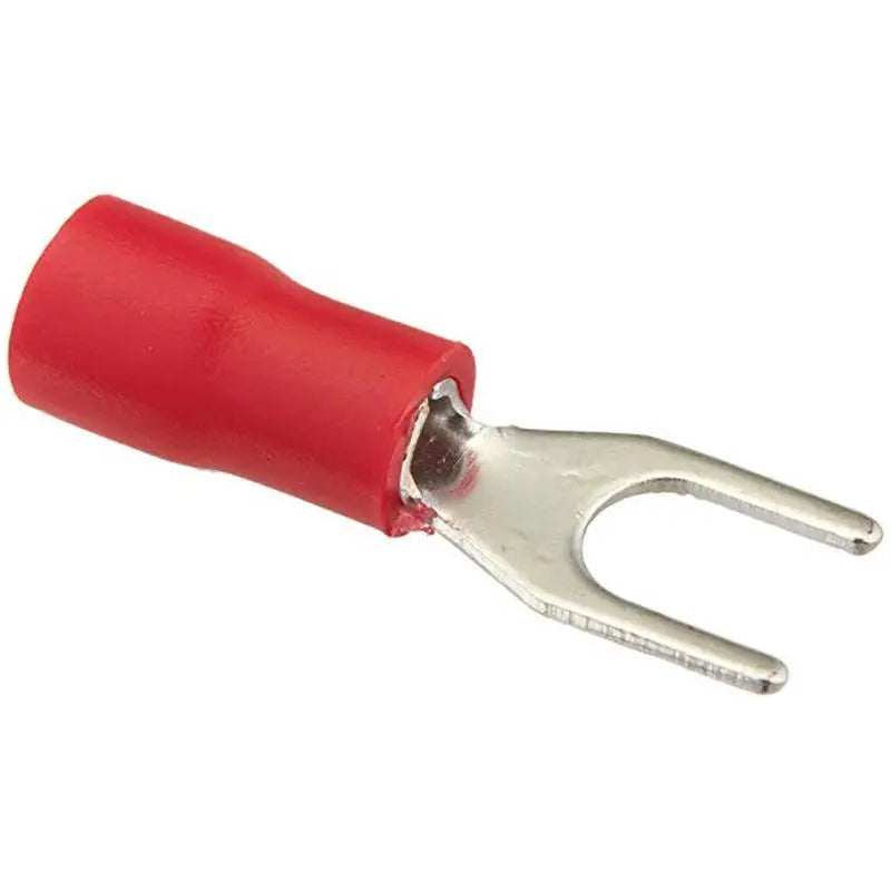 Install Bay RVST88 Red Vinyl 8 Gauge #8 Spade Terminal (25/pack)