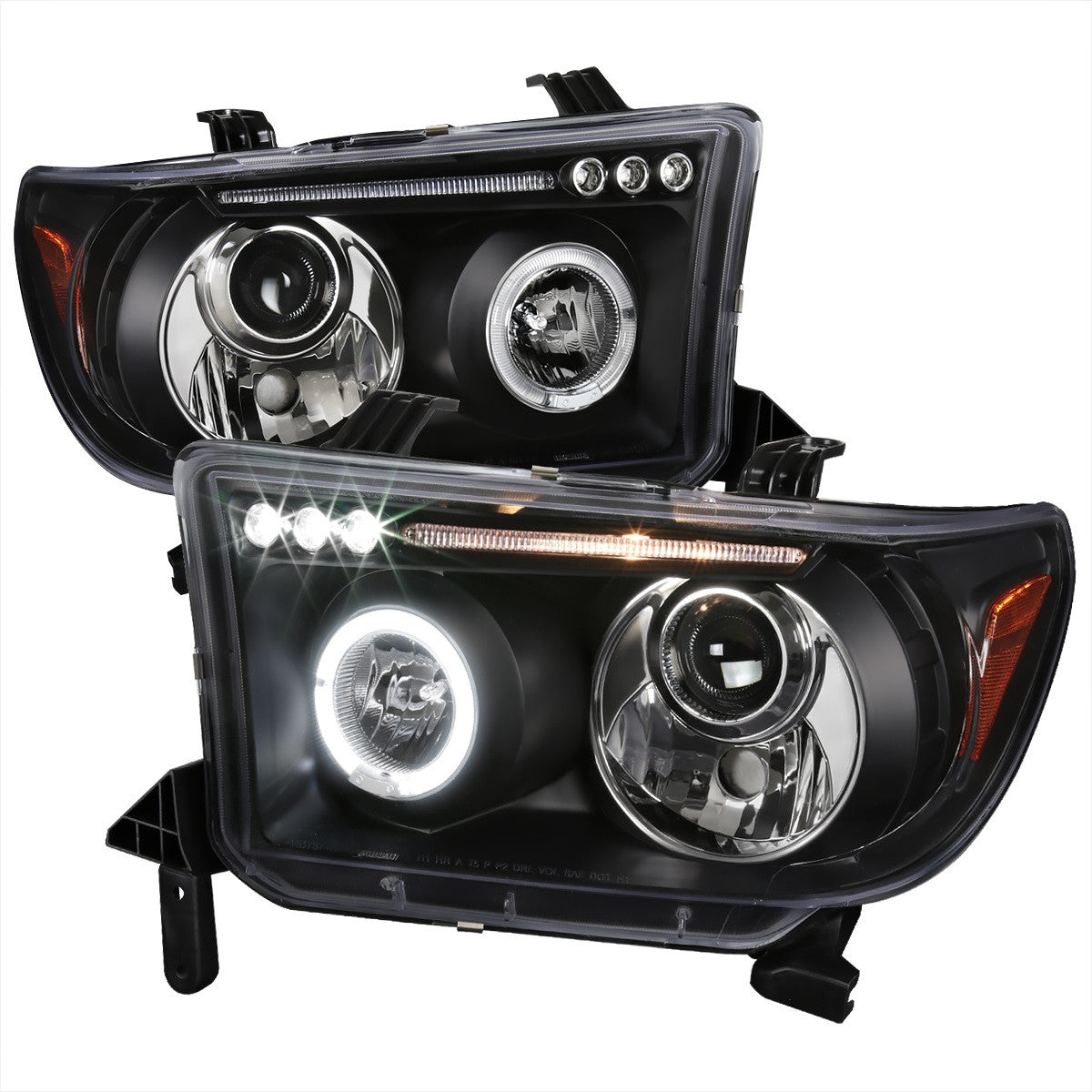 Spec-D 07-13 Tundra 8-17 Sequoia Projector Headlights Black