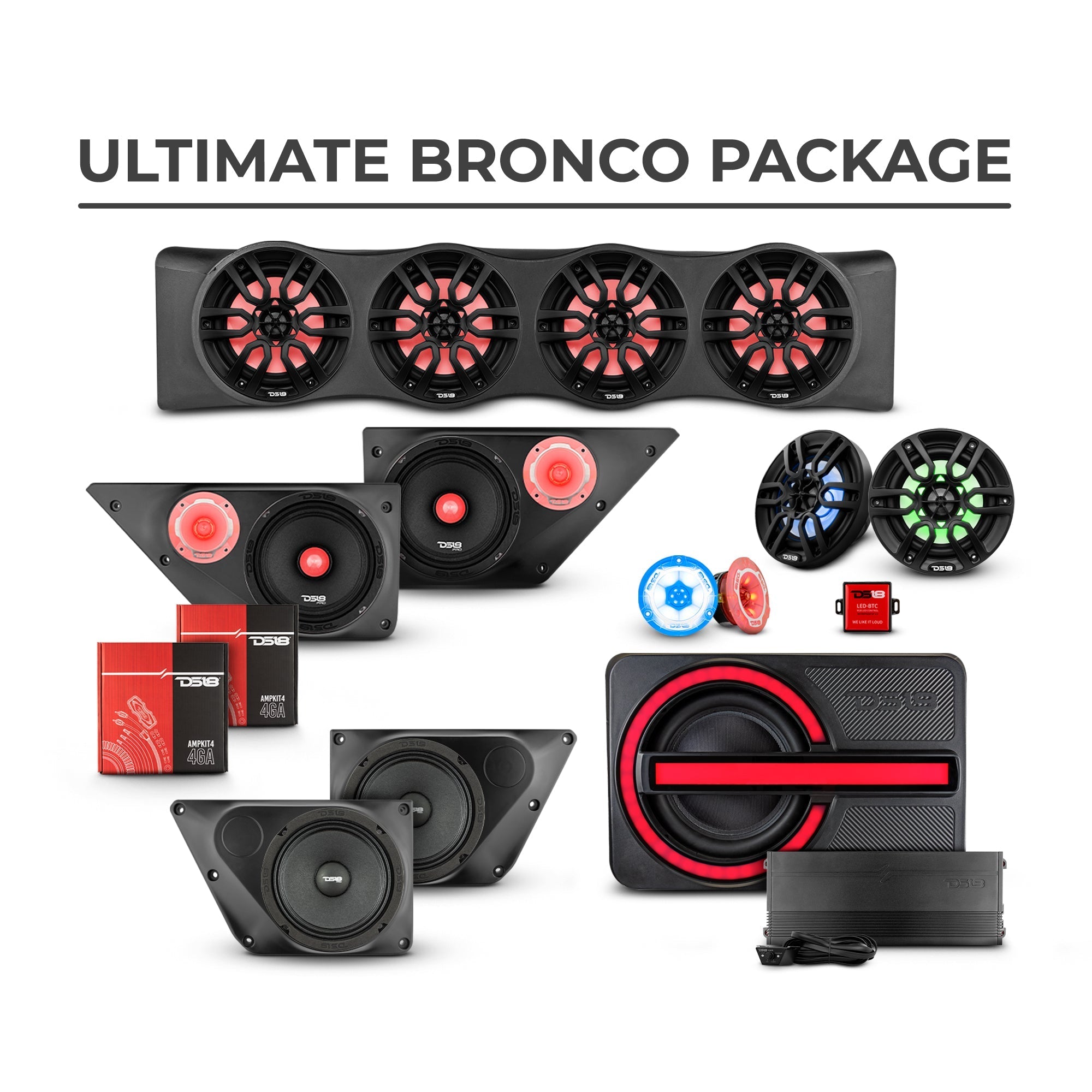 DS18 Ultimate Bronco Audio Package