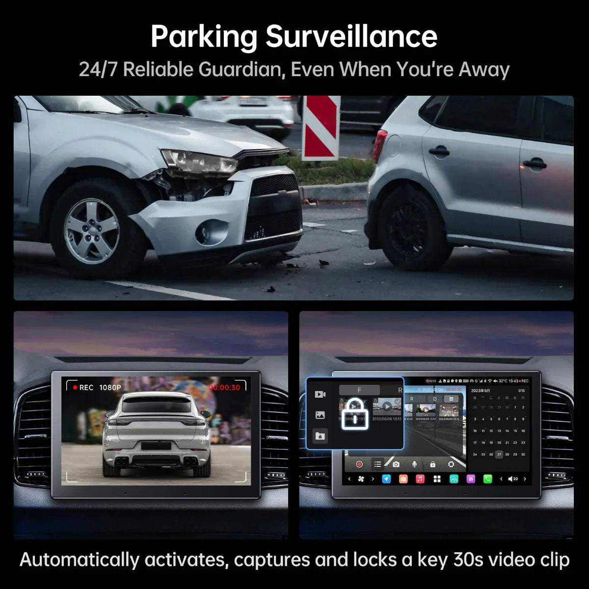 FHD 1080P On-Dash DVR Camera Real-Time Recording