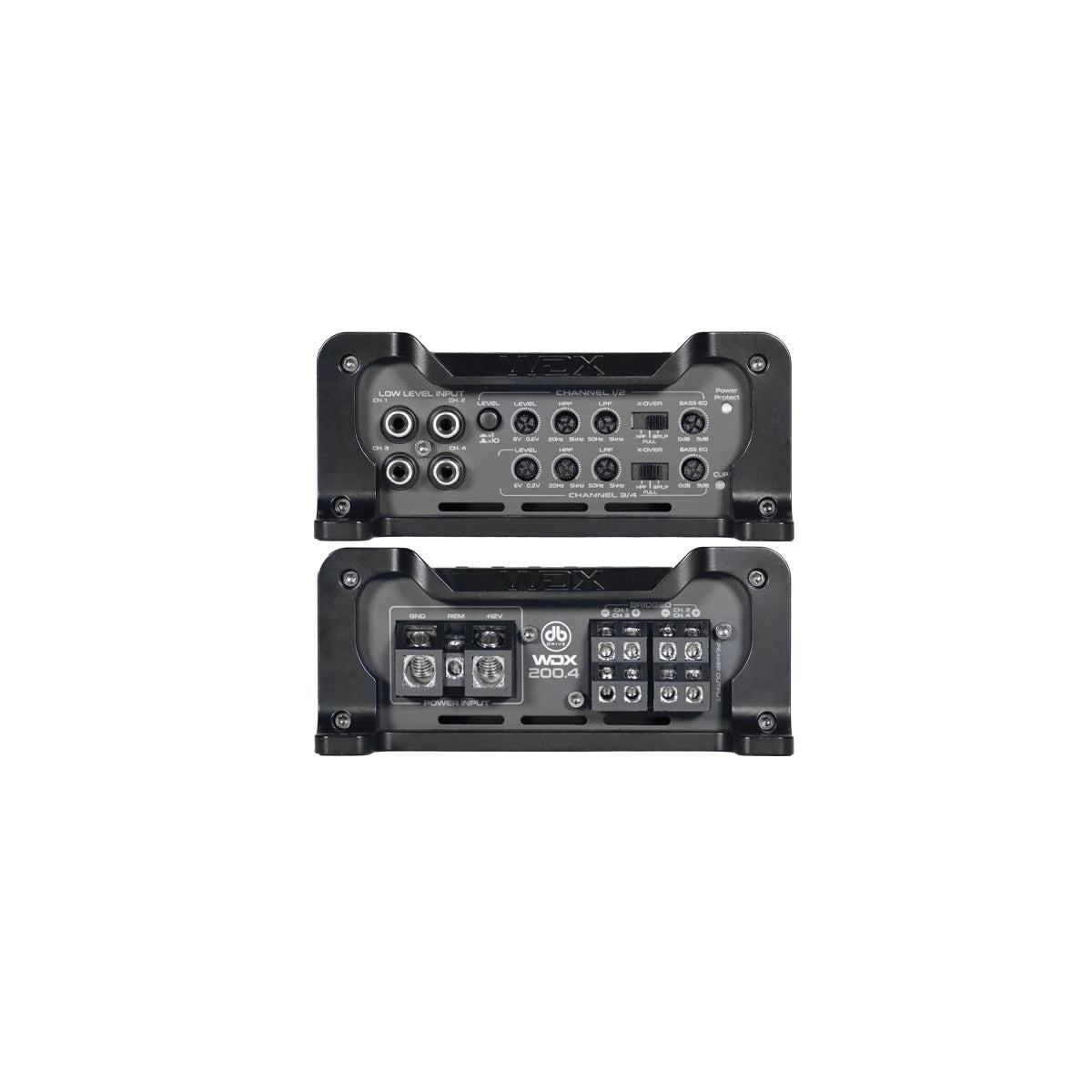 Db Drive WDX 200.4. Tinny 4 channel amp with big sound!