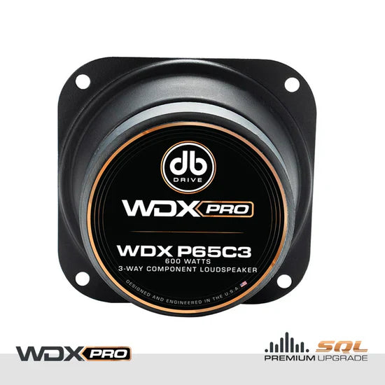 WDX P65C3 : WDX PRO 6.5 in. 3-Way Component Loudspeaker