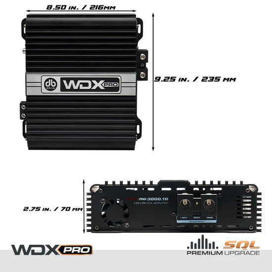 WDX PRO3000.1D : Mono Full-Range Class D Amplifier