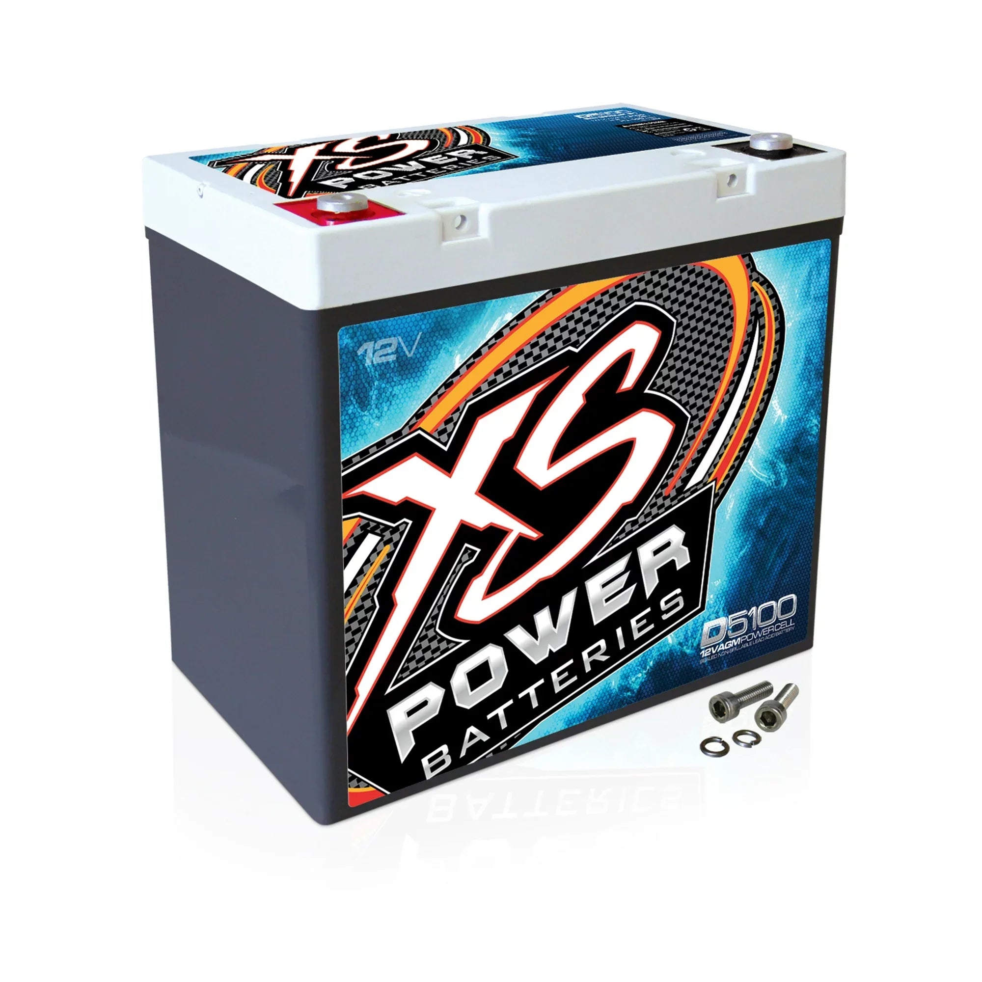 XS Power HD5100 3100 Amp AGM Power Cell Car Audio Battery + Terminal Hardware
