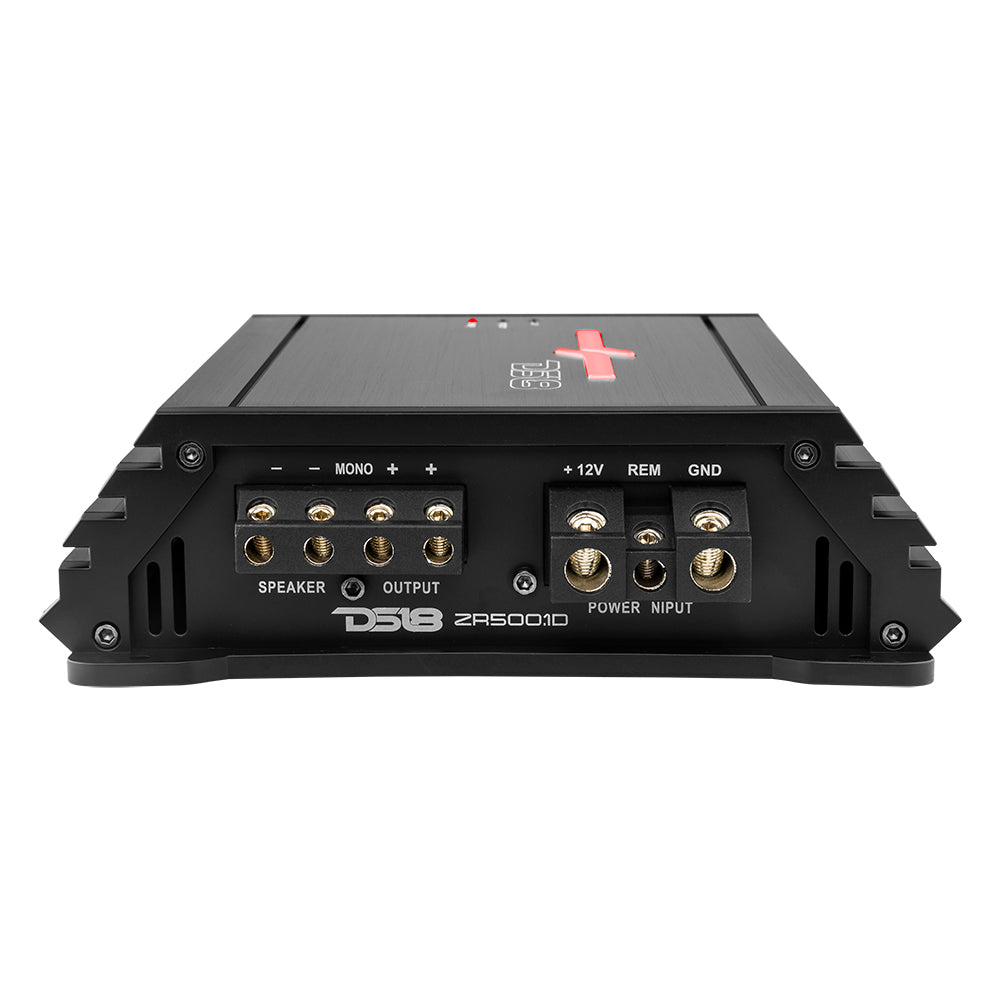 DS18 ZR 1-Channel Class D Amplifier 500 Watts Rms @ 1-Ohm