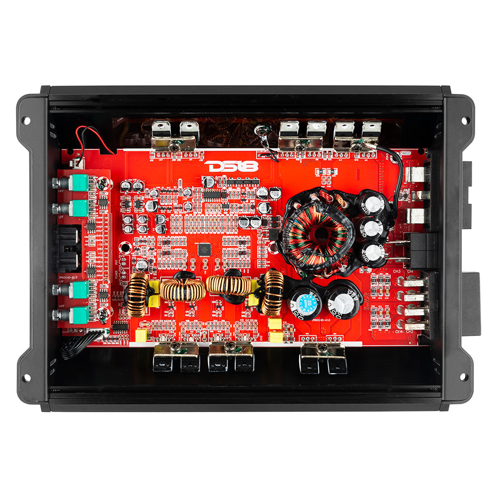 DS18 ZR 4-Channel Class D Amplifier 4 x 150 Watts Rms @ 4-ohm