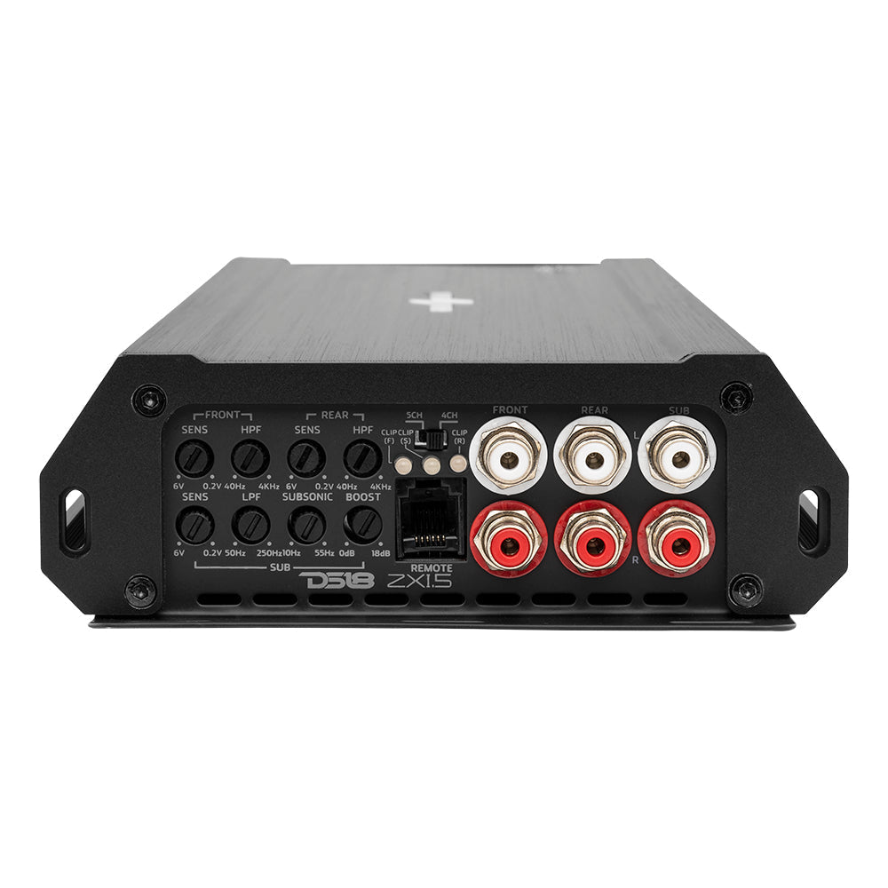 DS18 ZXI 5-Channel Class D Amplifier 4 x 125 @ 4-Ohm + 1000 x 1 Watts Rms @ 1-Ohm